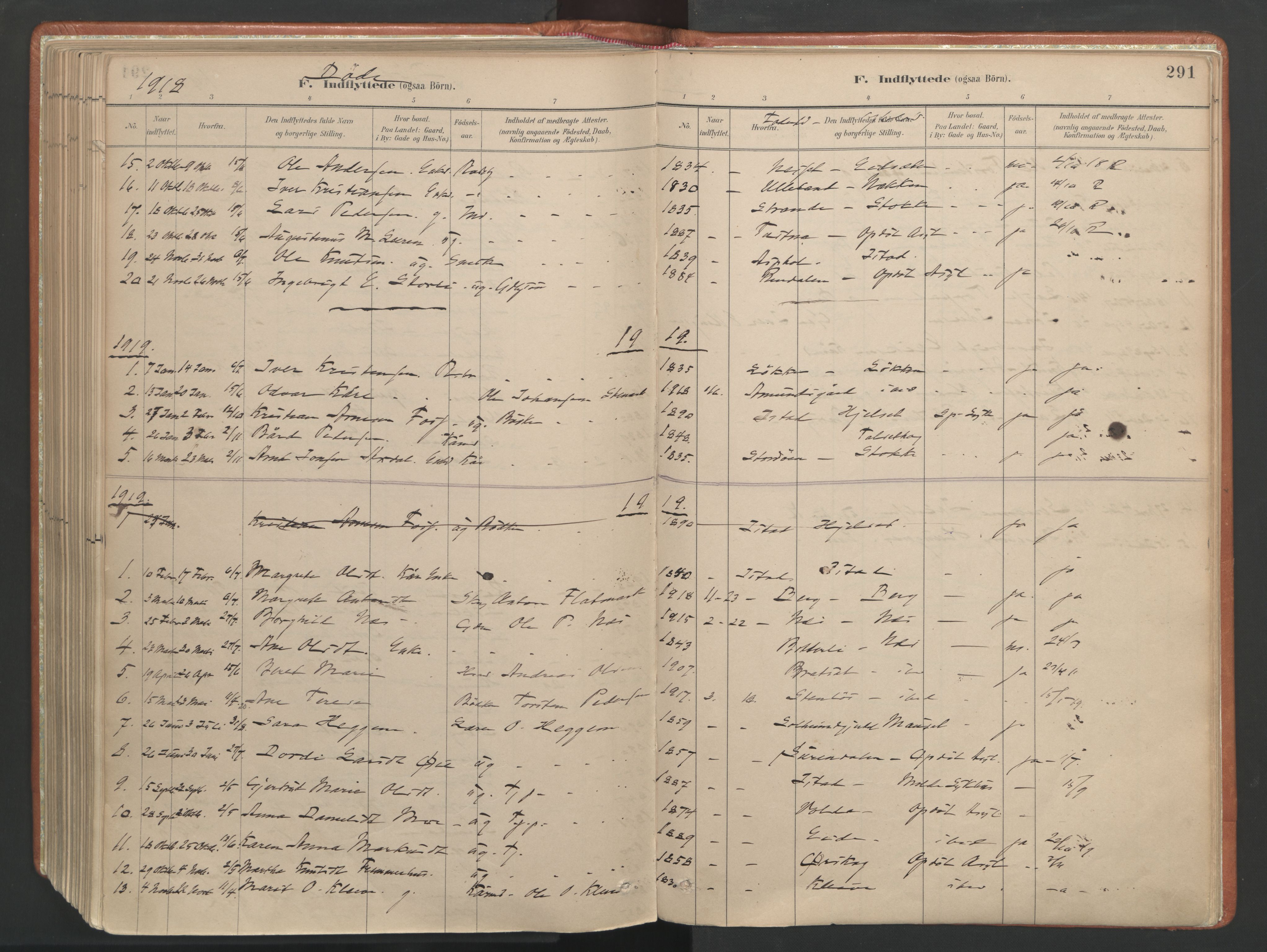 Ministerialprotokoller, klokkerbøker og fødselsregistre - Møre og Romsdal, AV/SAT-A-1454/557/L0682: Parish register (official) no. 557A04, 1887-1970, p. 291