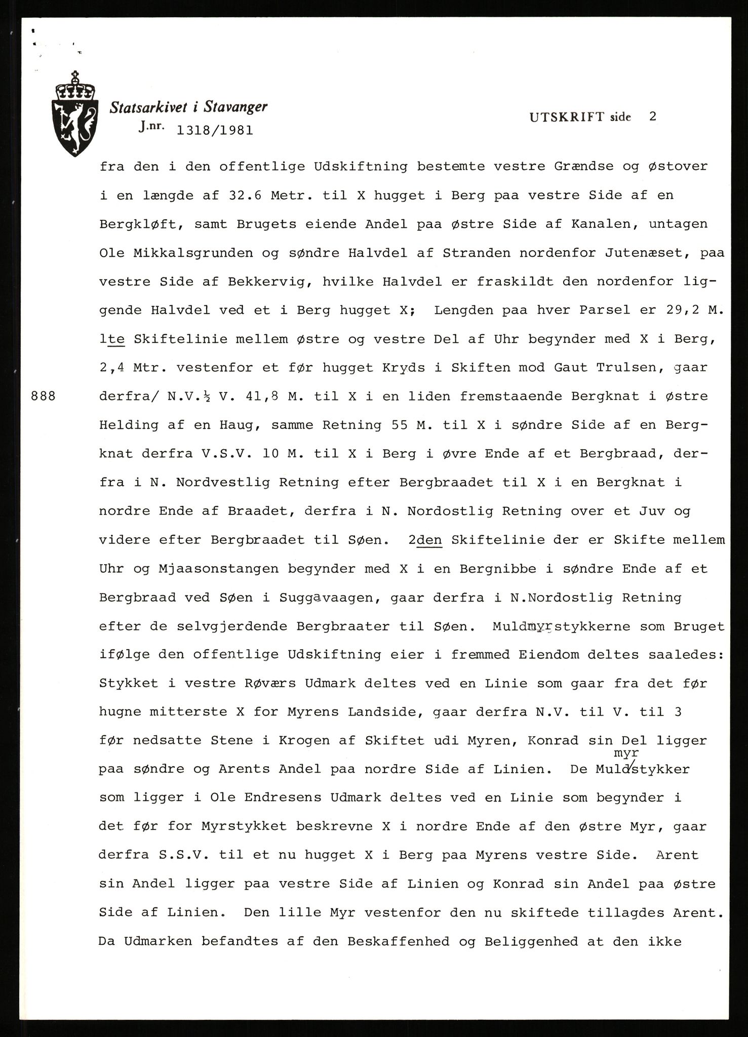 Statsarkivet i Stavanger, SAST/A-101971/03/Y/Yj/L0071: Avskrifter sortert etter gårdsnavn: Røden lille - Røvær, 1750-1930, p. 562