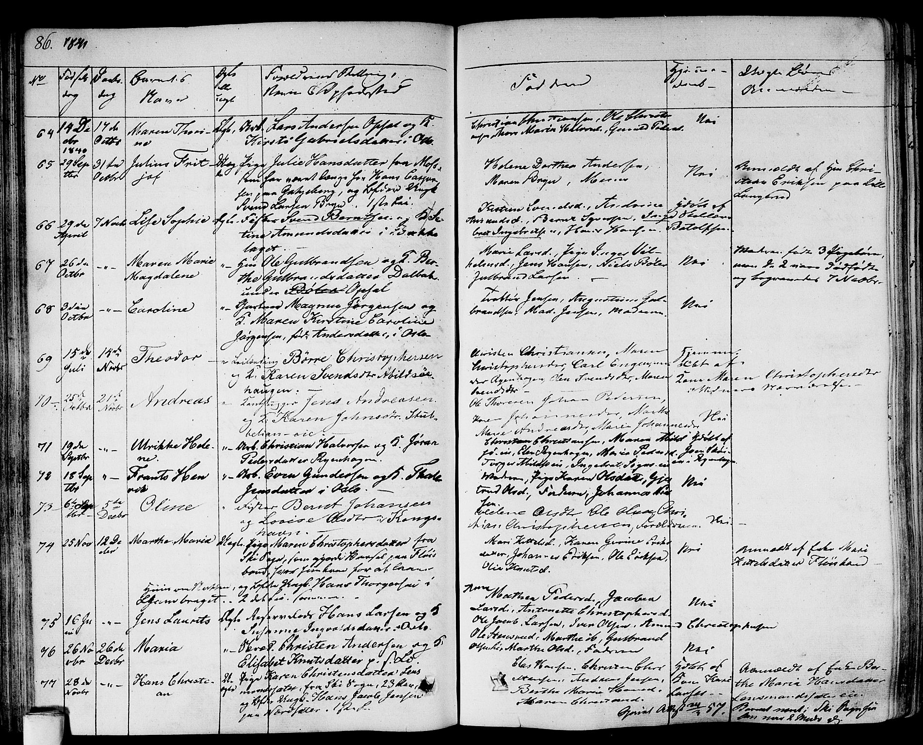 Gamlebyen prestekontor Kirkebøker, AV/SAO-A-10884/F/Fa/L0003: Parish register (official) no. 3, 1829-1849, p. 86