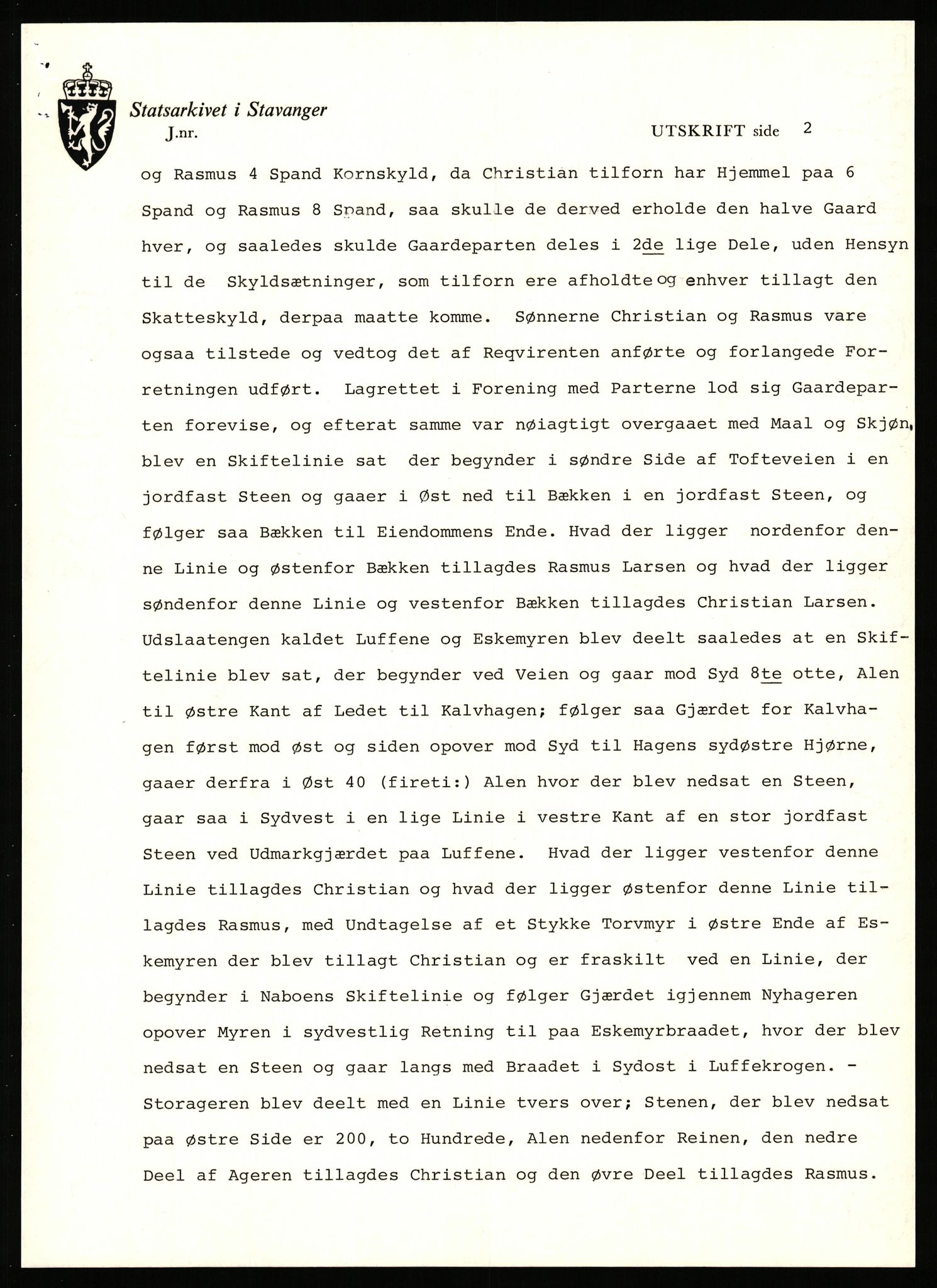 Statsarkivet i Stavanger, AV/SAST-A-101971/03/Y/Yj/L0069: Avskrifter sortert etter gårdsnavn: Riske - Rosland store, 1750-1930, p. 12