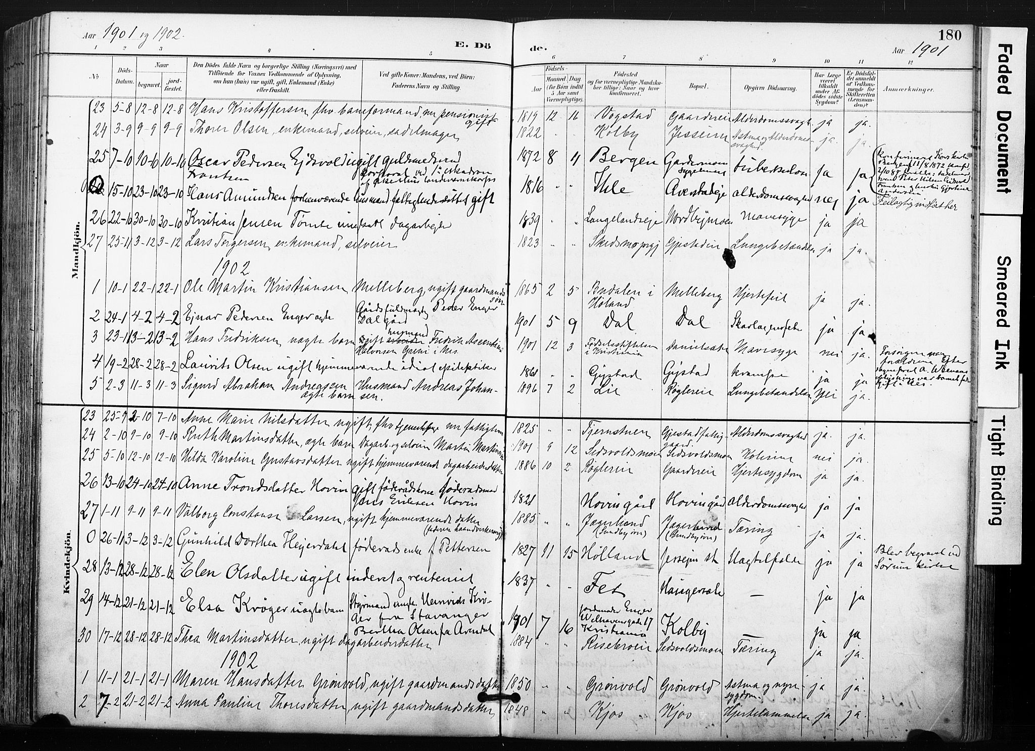 Ullensaker prestekontor Kirkebøker, AV/SAO-A-10236a/F/Fb/L0002: Parish register (official) no. II 2, 1894-1909, p. 180