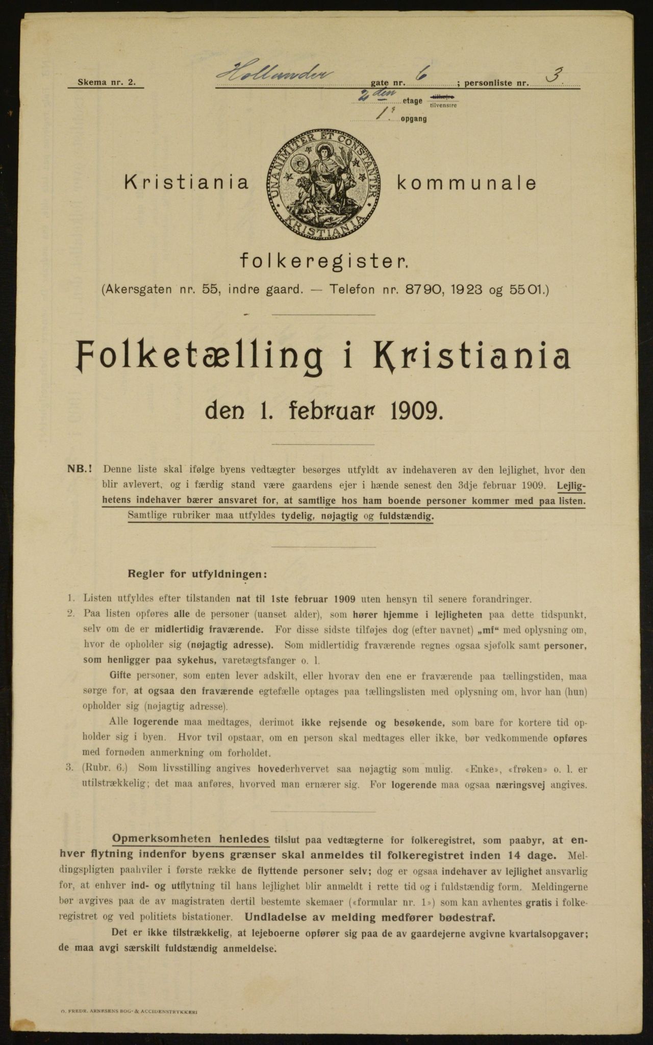 OBA, Municipal Census 1909 for Kristiania, 1909, p. 36942