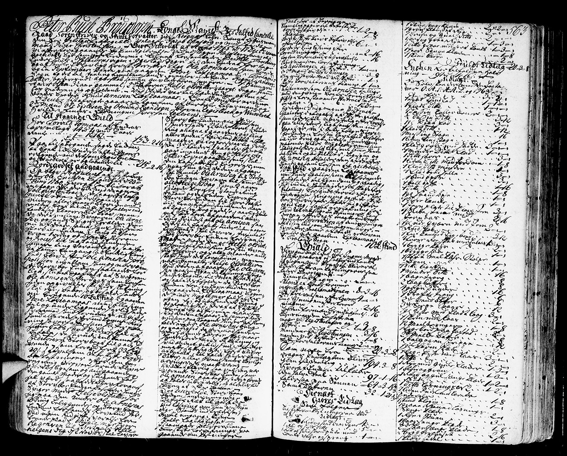Nedenes sorenskriveri før 1824, SAK/1221-0007/H/Hc/L0030: Skifteprotokoll med register nr 21a, 1763-1767, p. 562b-563a