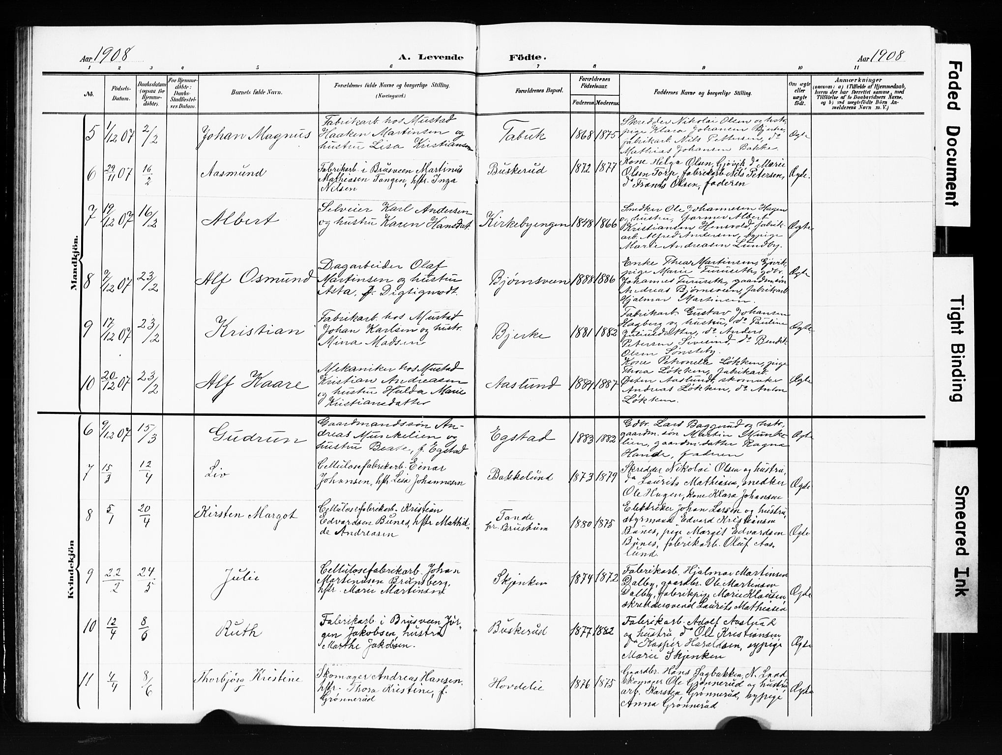 Vardal prestekontor, AV/SAH-PREST-100/H/Ha/Hab/L0013: Parish register (copy) no. 13, 1904-1915