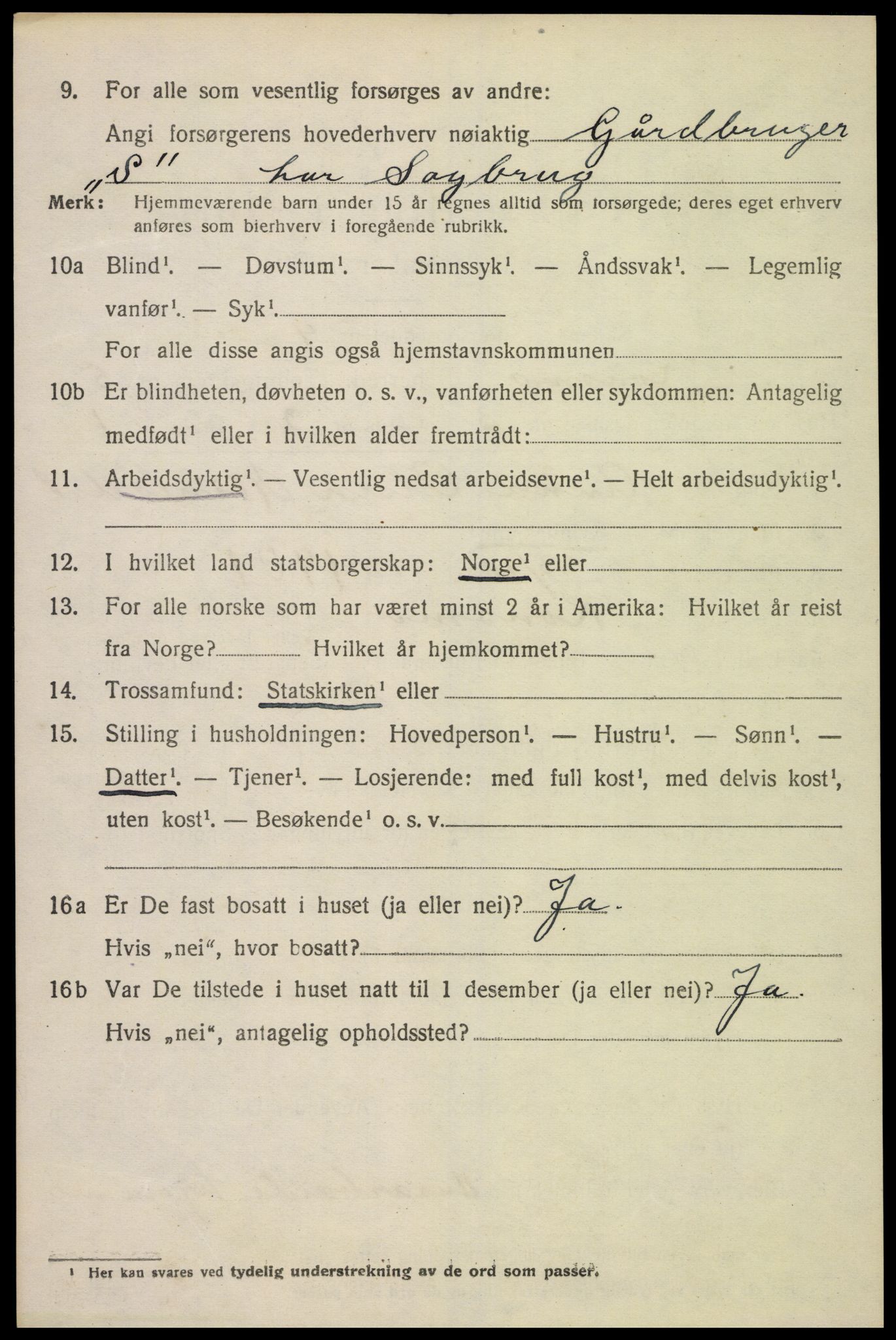 SAK, 1920 census for Konsmo, 1920, p. 1299