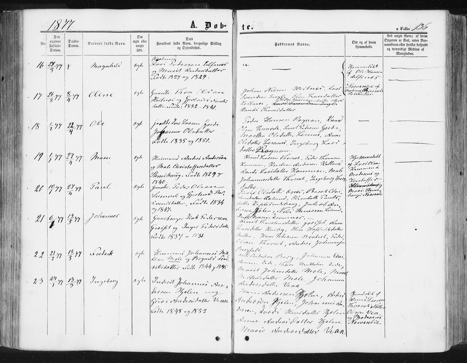 Ministerialprotokoller, klokkerbøker og fødselsregistre - Møre og Romsdal, AV/SAT-A-1454/578/L0905: Parish register (official) no. 578A04, 1859-1877, p. 136