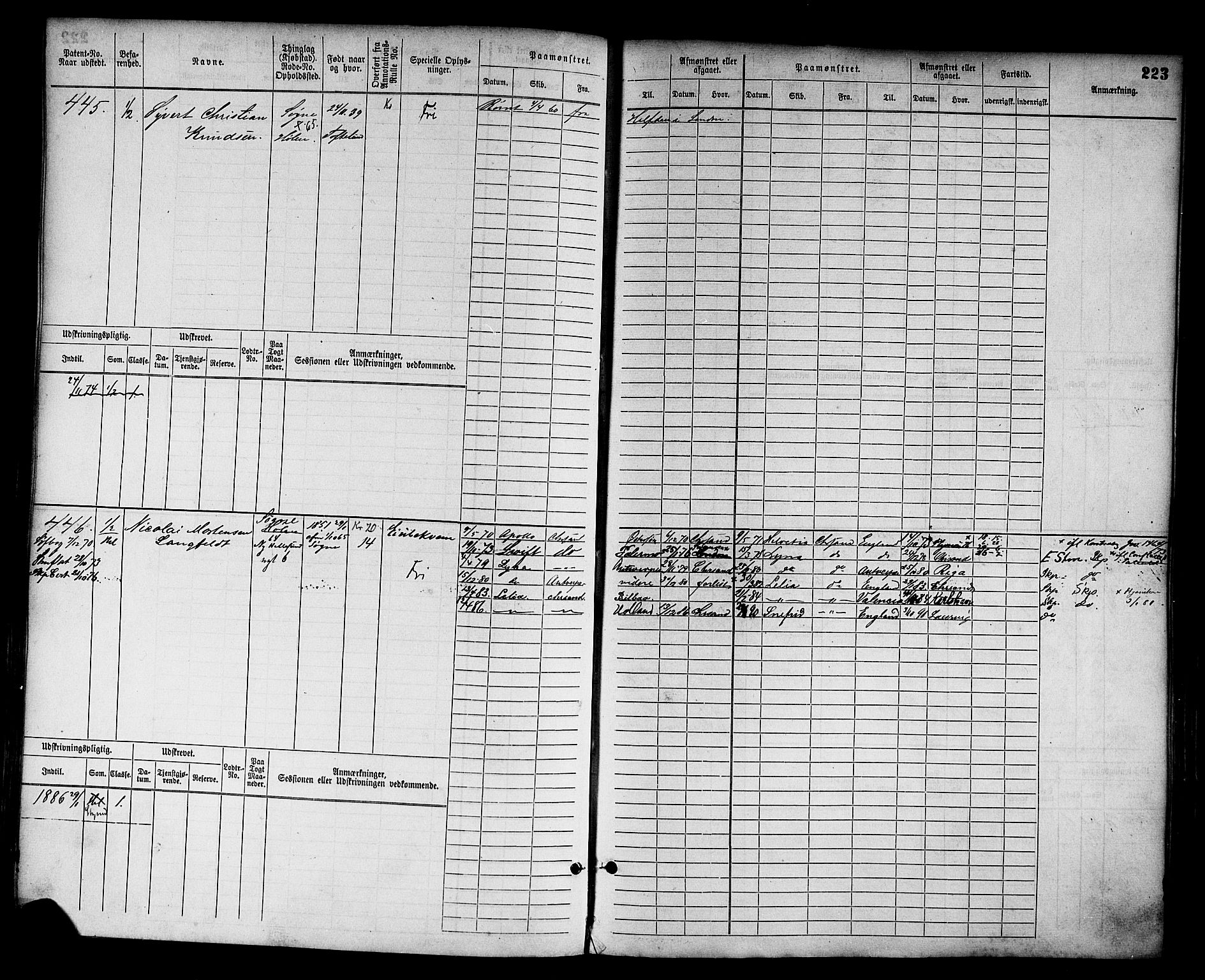 Kristiansand mønstringskrets, AV/SAK-2031-0015/F/Fb/L0003: Hovedrulle nr 1-762, I-10, 1860-1911, p. 236