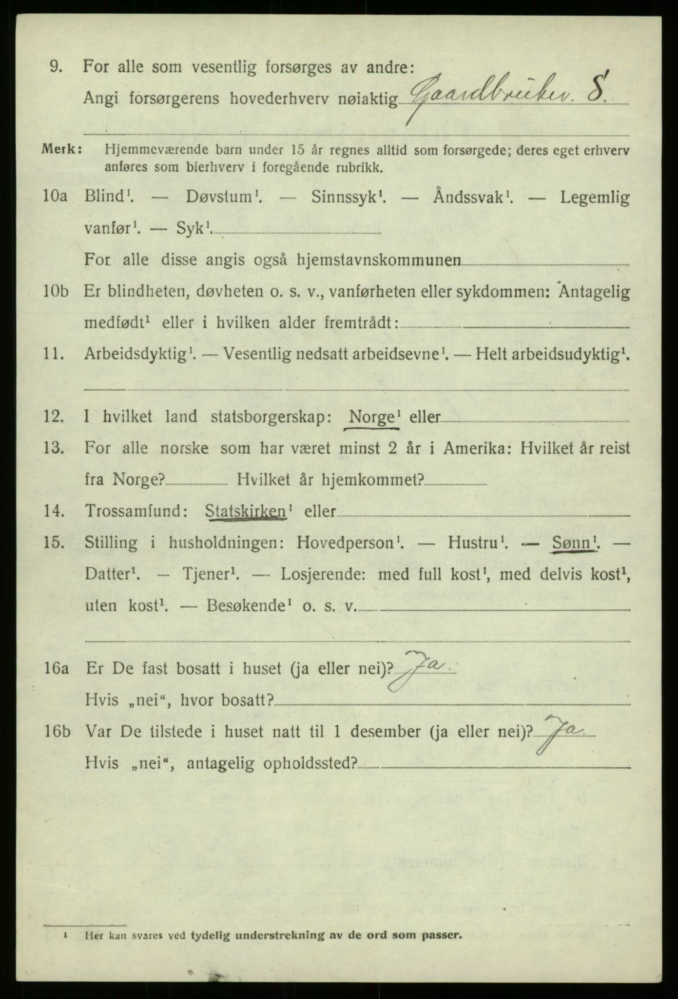 SAB, 1920 census for Davik, 1920, p. 1198