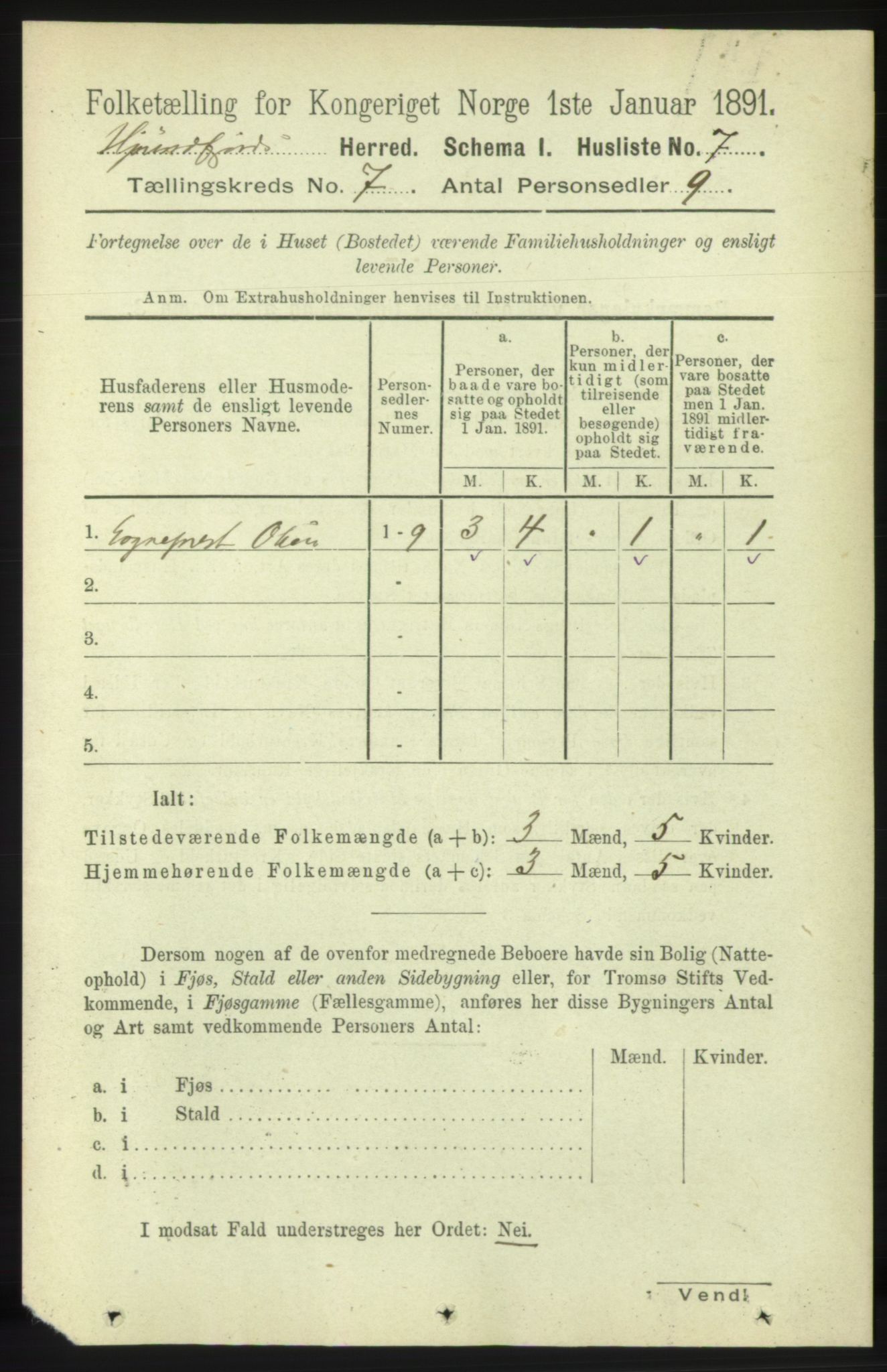 RA, 1891 census for 1522 Hjørundfjord, 1891, p. 1470