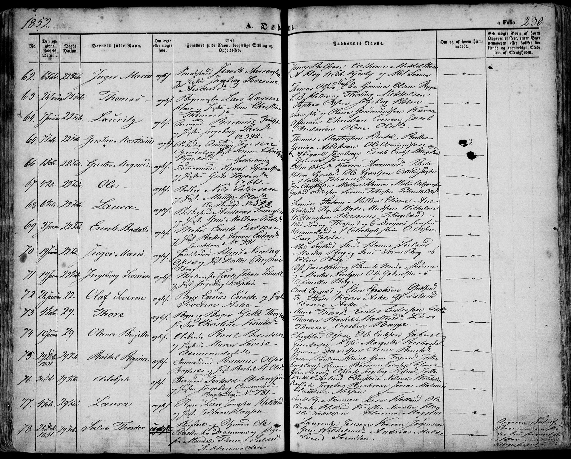 Domkirken sokneprestkontor, SAST/A-101812/001/30/30BA/L0016: Parish register (official) no. A 15, 1844-1854, p. 230