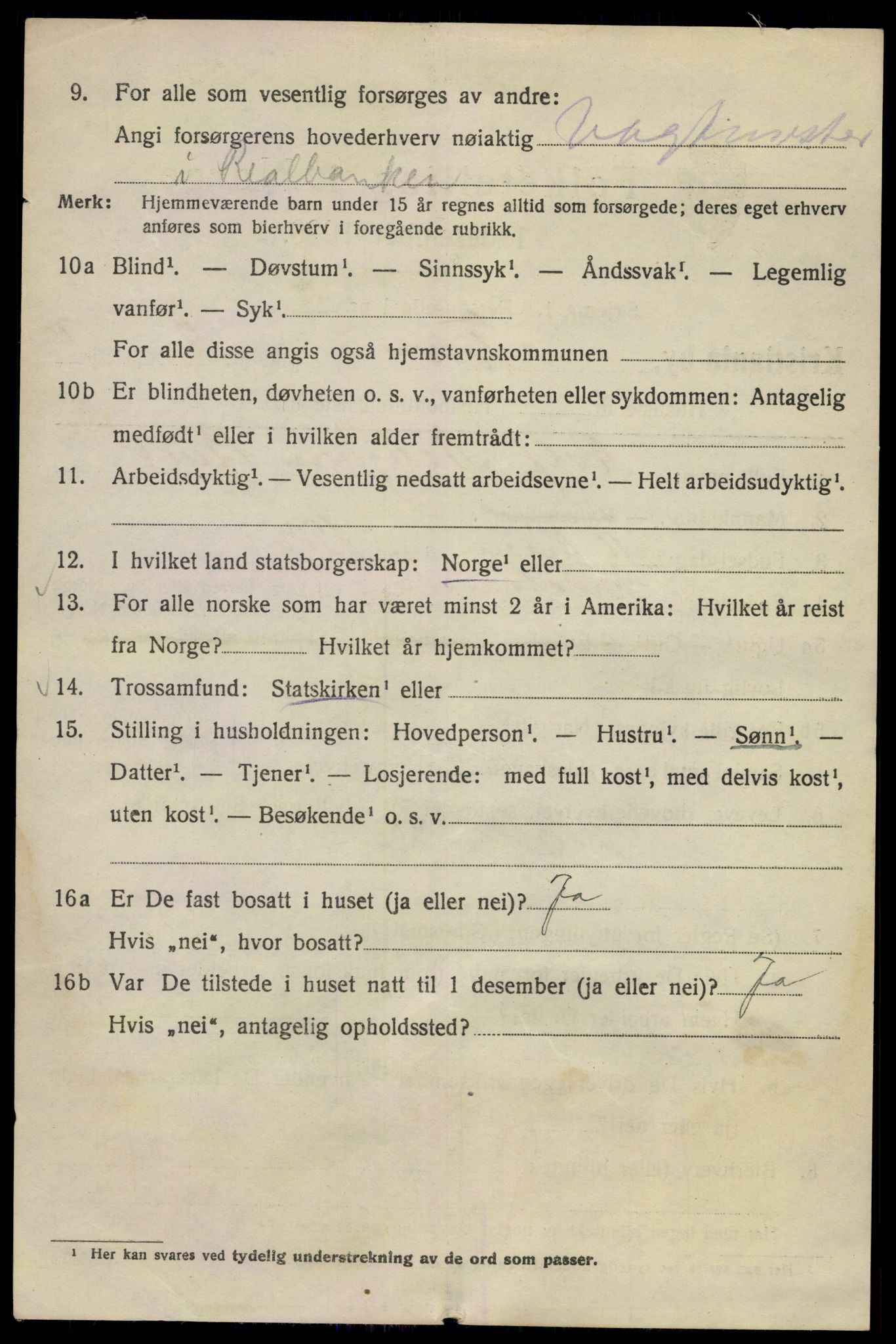 SAO, 1920 census for Kristiania, 1920, p. 593952