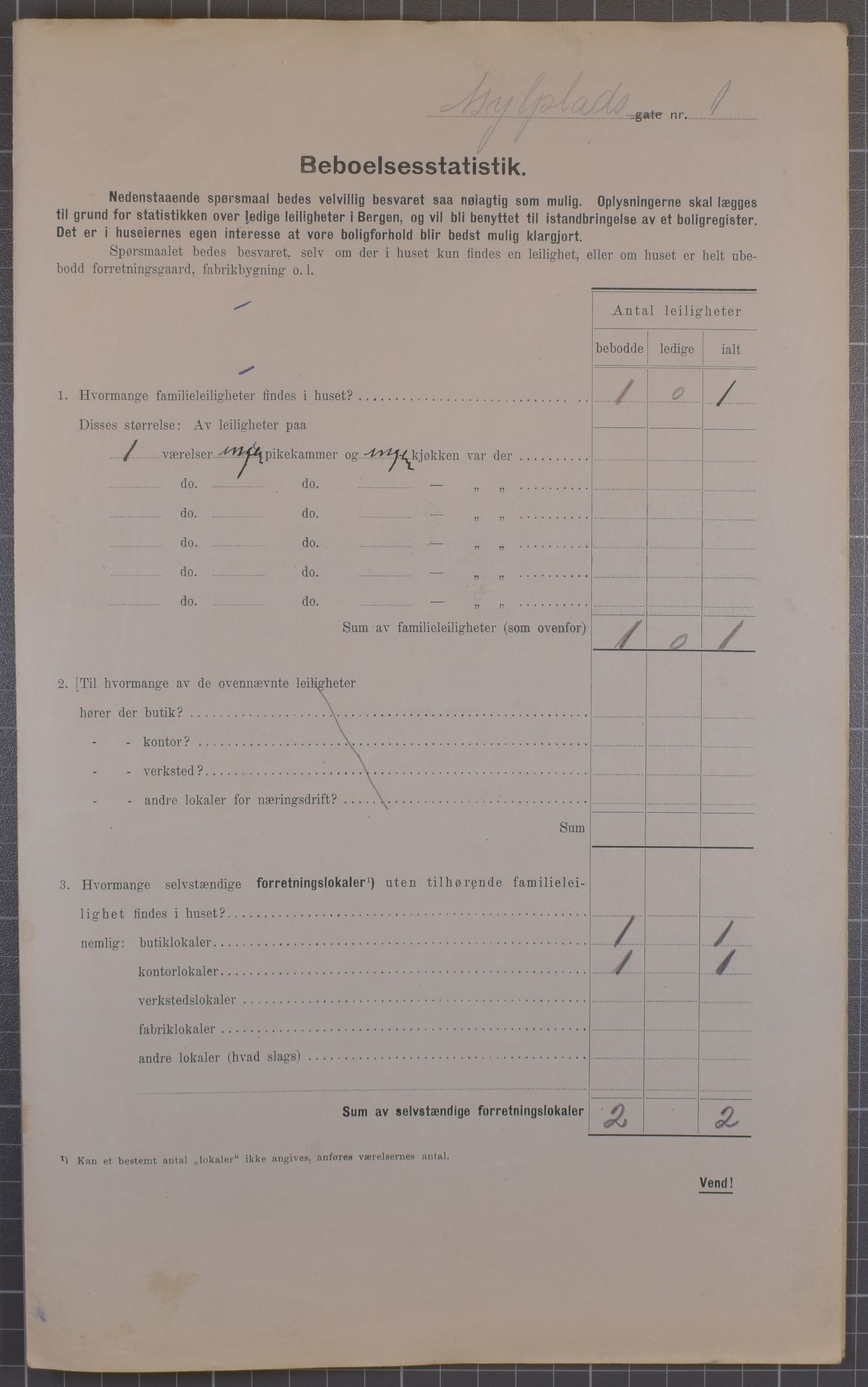 SAB, Municipal Census 1912 for Bergen, 1912, p. 1562