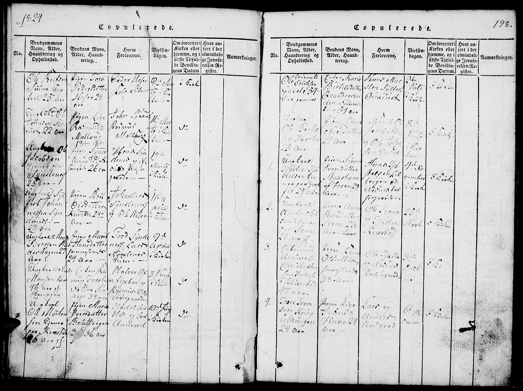 Lom prestekontor, SAH/PREST-070/L/L0001: Parish register (copy) no. 1, 1815-1836, p. 198