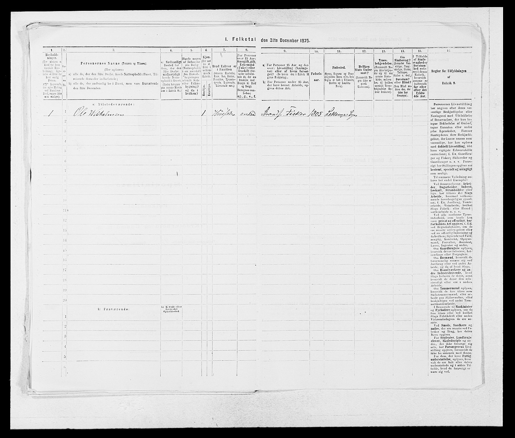 SAB, 1875 census for 1419P Leikanger, 1875, p. 192