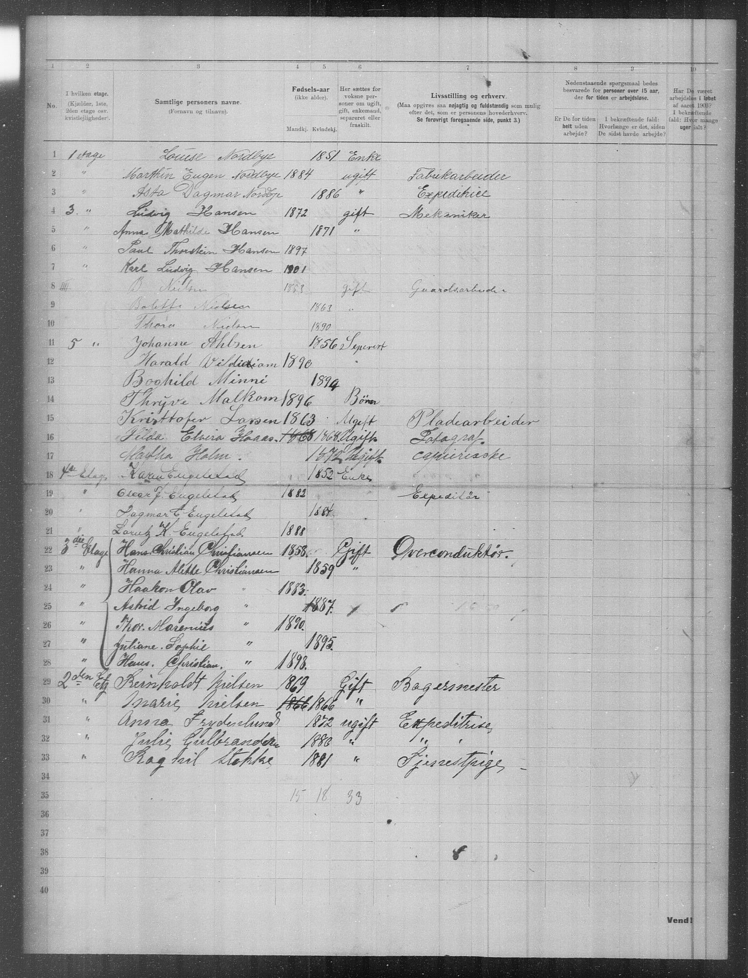 OBA, Municipal Census 1903 for Kristiania, 1903, p. 6431