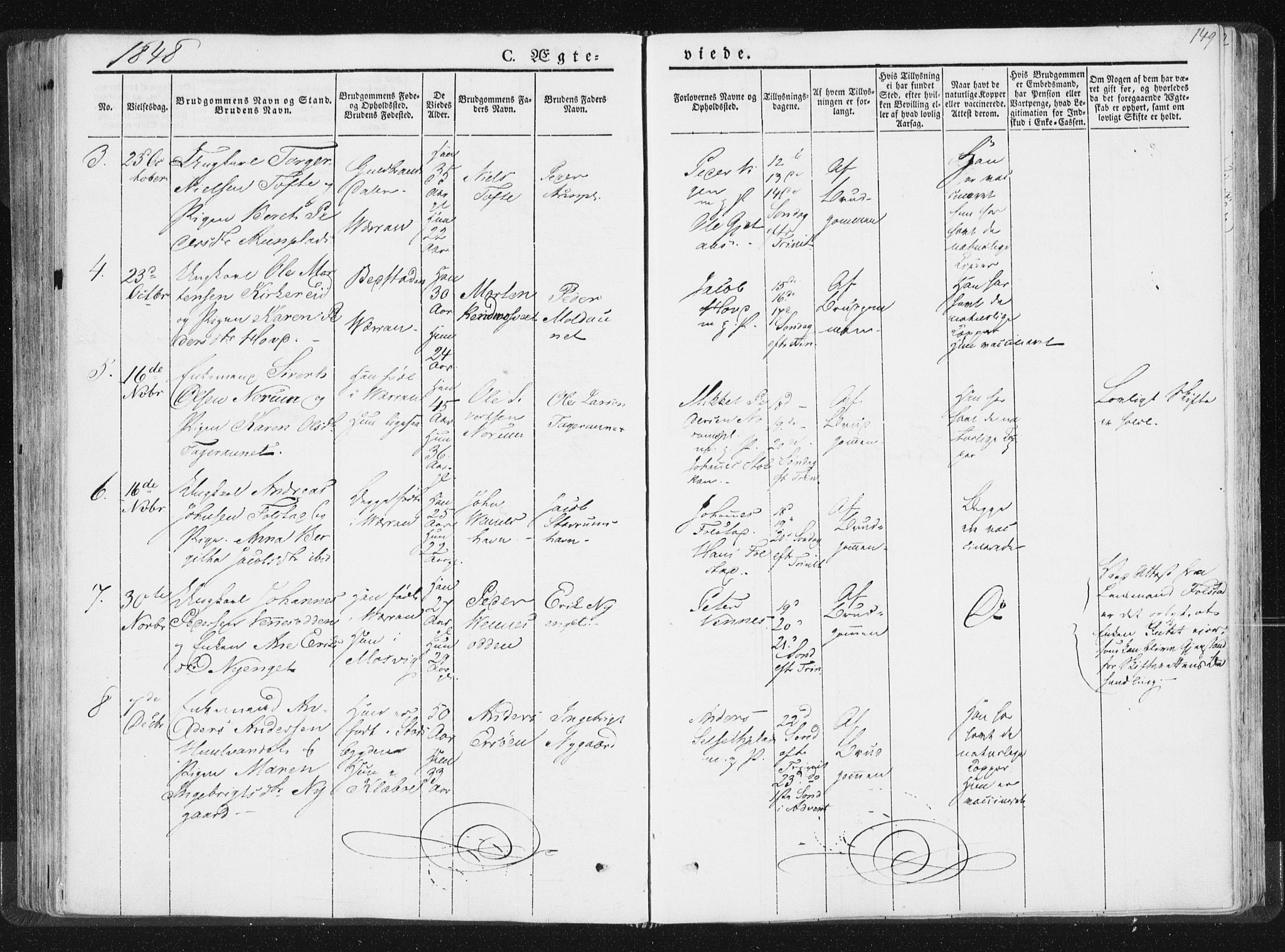 Ministerialprotokoller, klokkerbøker og fødselsregistre - Nord-Trøndelag, AV/SAT-A-1458/744/L0418: Parish register (official) no. 744A02, 1843-1866, p. 149