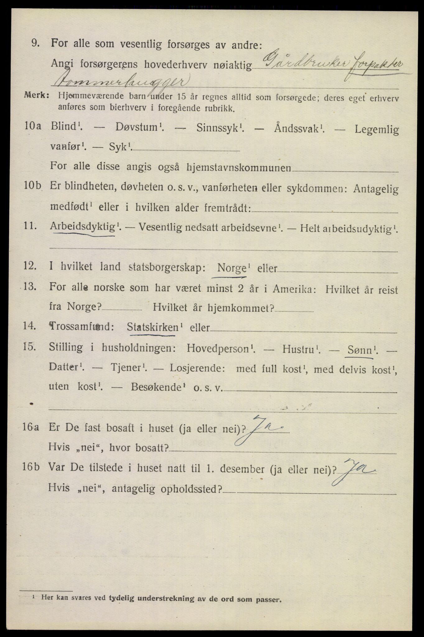 SAKO, 1920 census for Holla, 1920, p. 5450