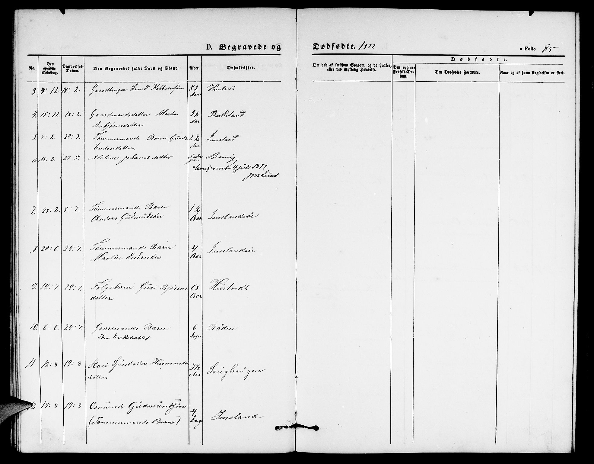 Vikedal sokneprestkontor, SAST/A-101840/01/V: Parish register (copy) no. B 4, 1868-1890, p. 85