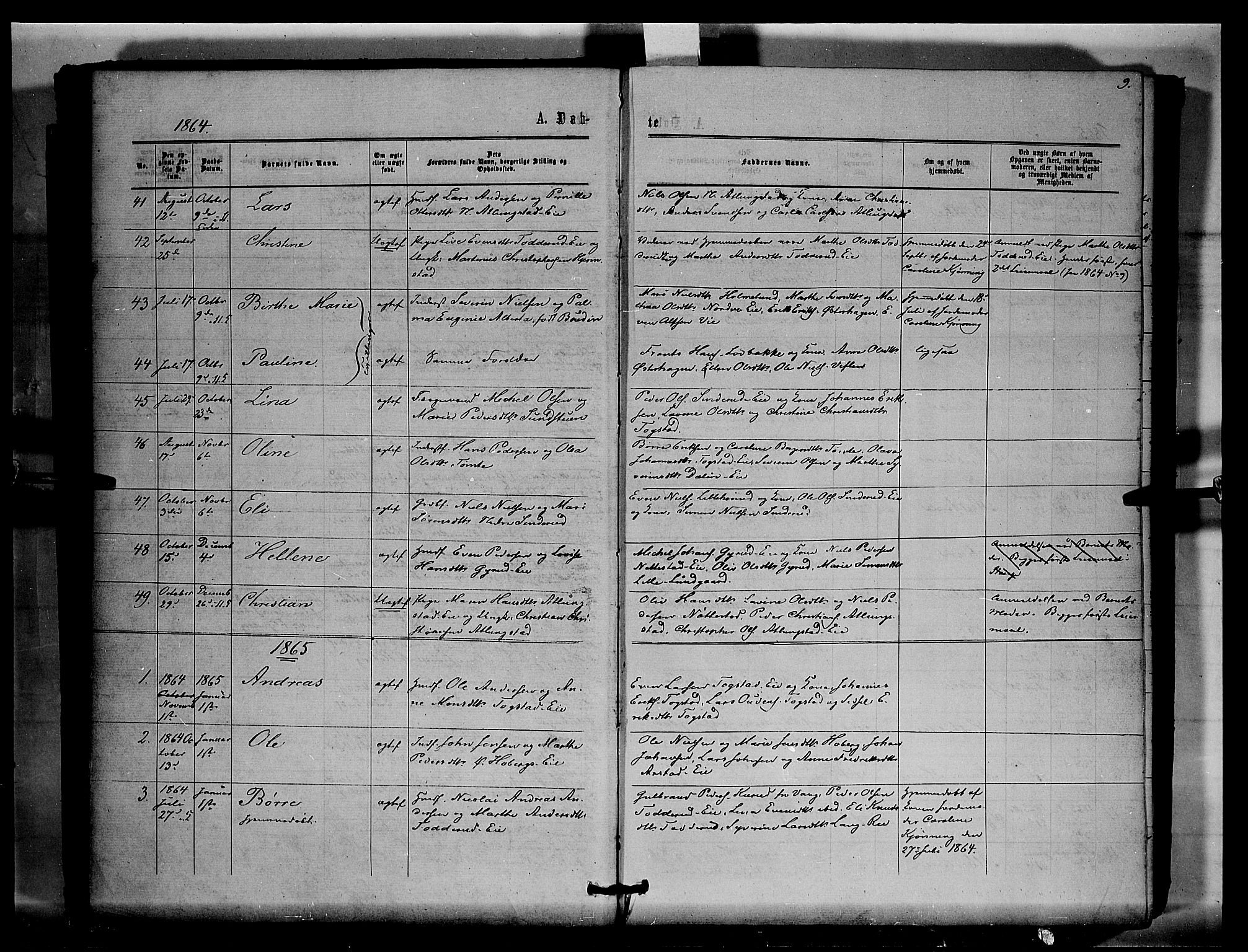 Stange prestekontor, SAH/PREST-002/K/L0015: Parish register (official) no. 15, 1862-1879, p. 9
