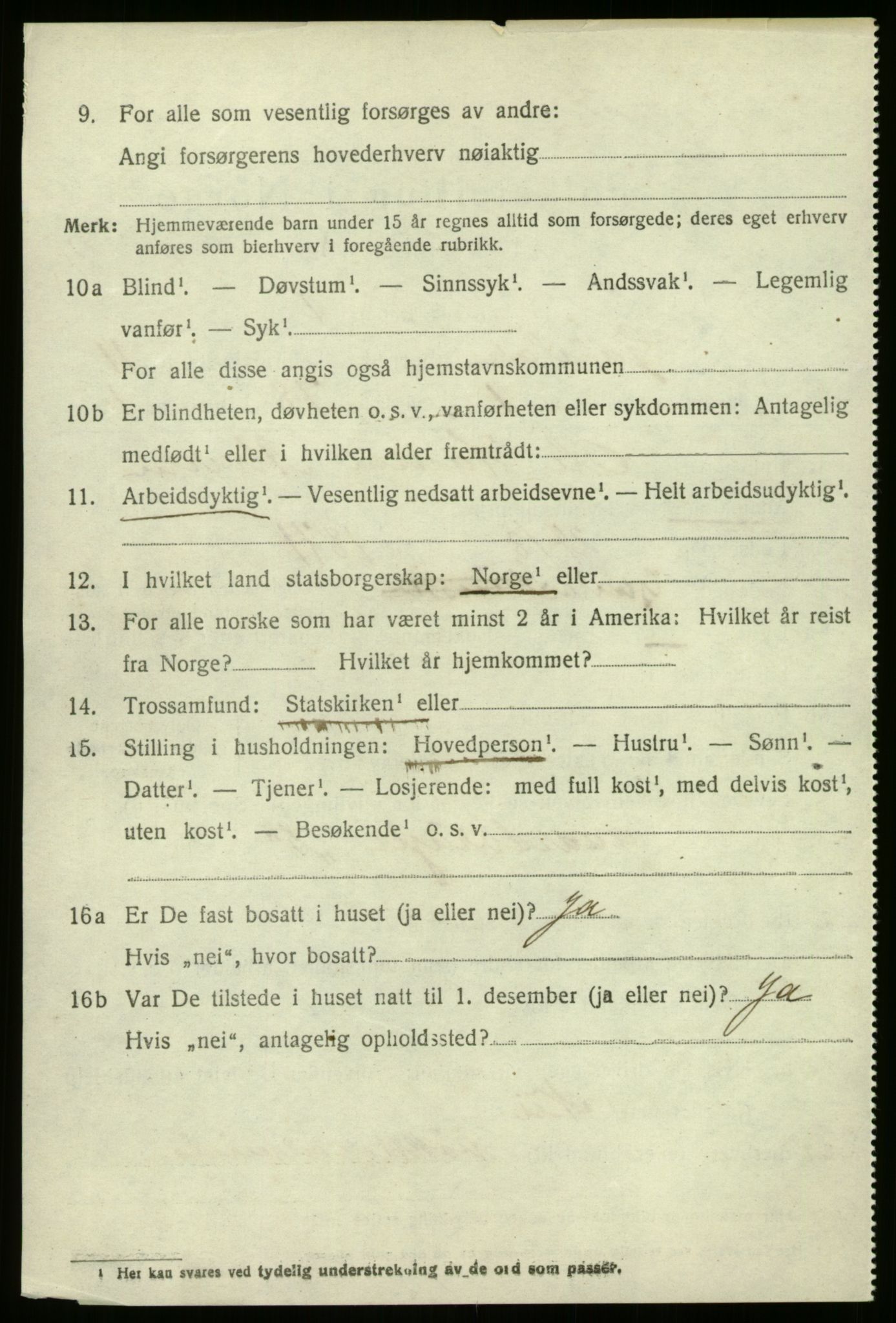 SAB, 1920 census for Gaular, 1920, p. 5145