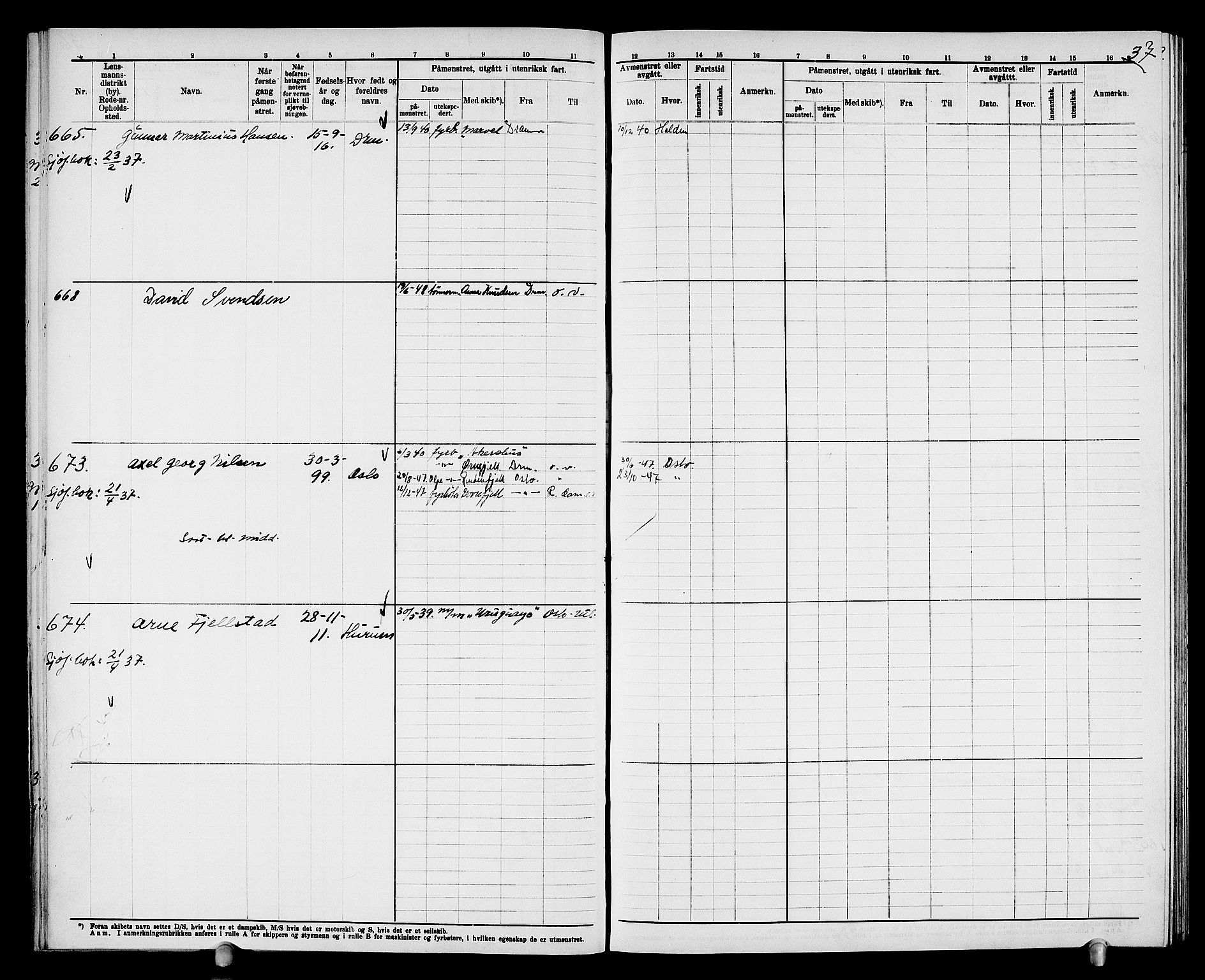 Drammen innrulleringsdistrikt, AV/SAKO-A-781/F/Fd/L0004: Maskinist- og fyrbøterrulle, 1904-1948, p. 43