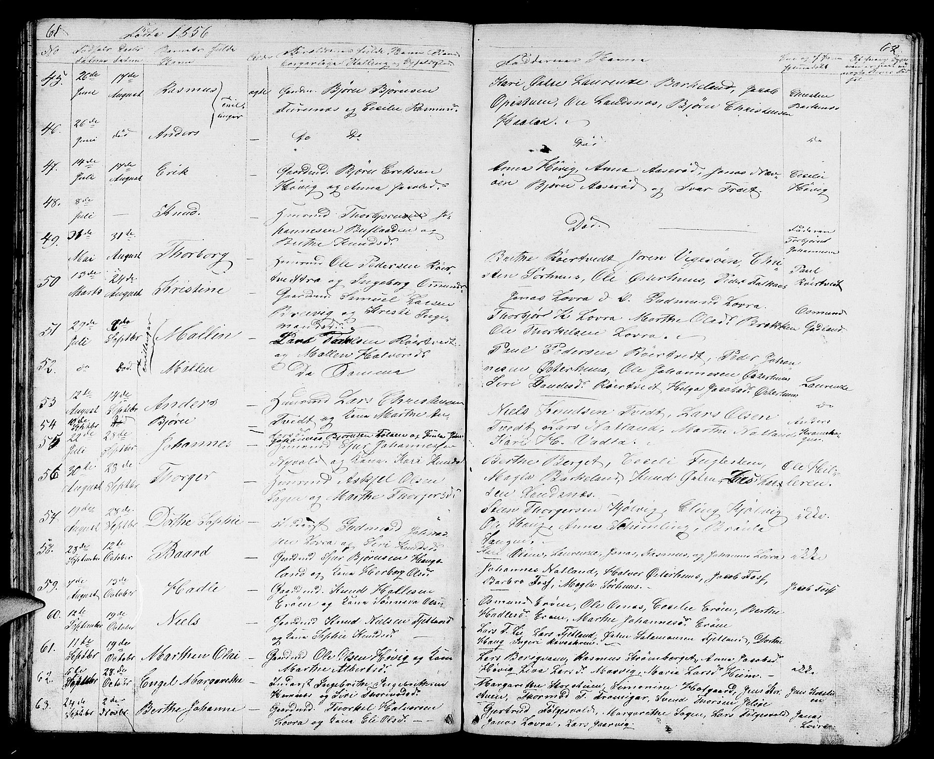 Jelsa sokneprestkontor, SAST/A-101842/01/V: Parish register (copy) no. B 2, 1852-1863, p. 61-62