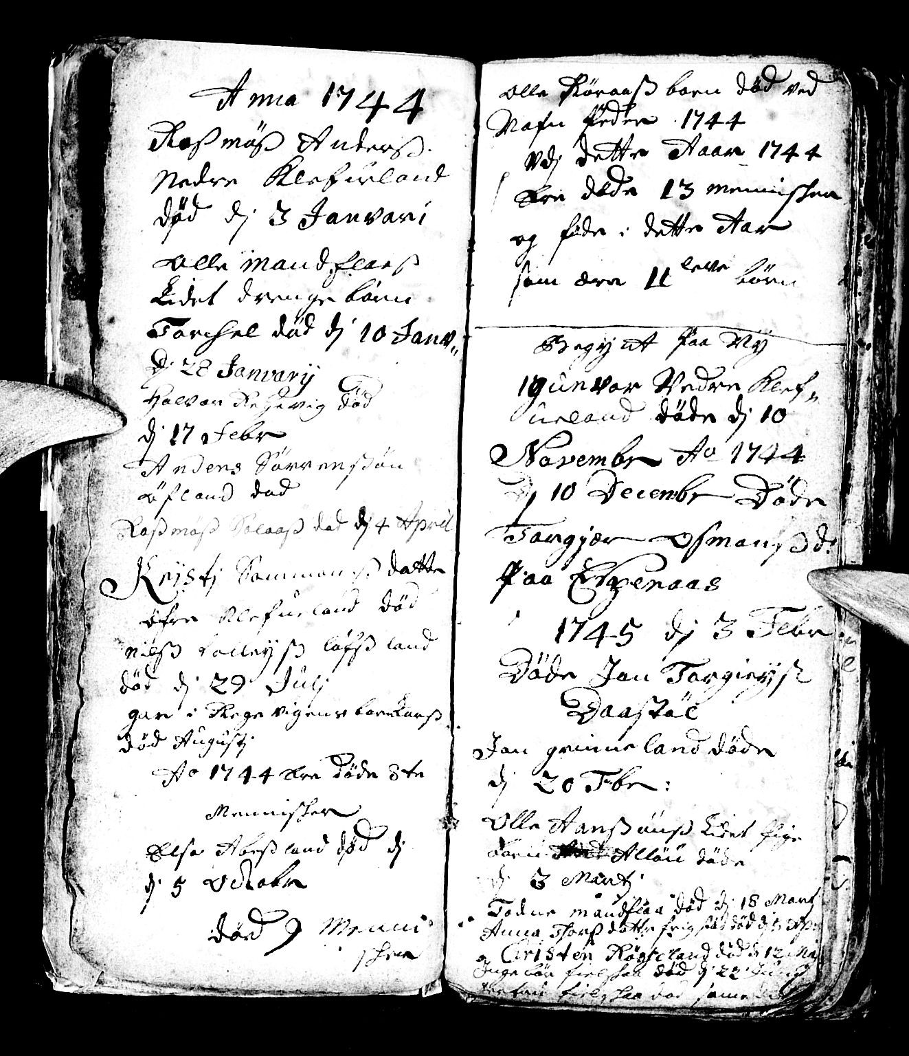 Bjelland sokneprestkontor, SAK/1111-0005/F/Fb/Fbb/L0001: Parish register (copy) no. B 1, 1732-1782, p. 11