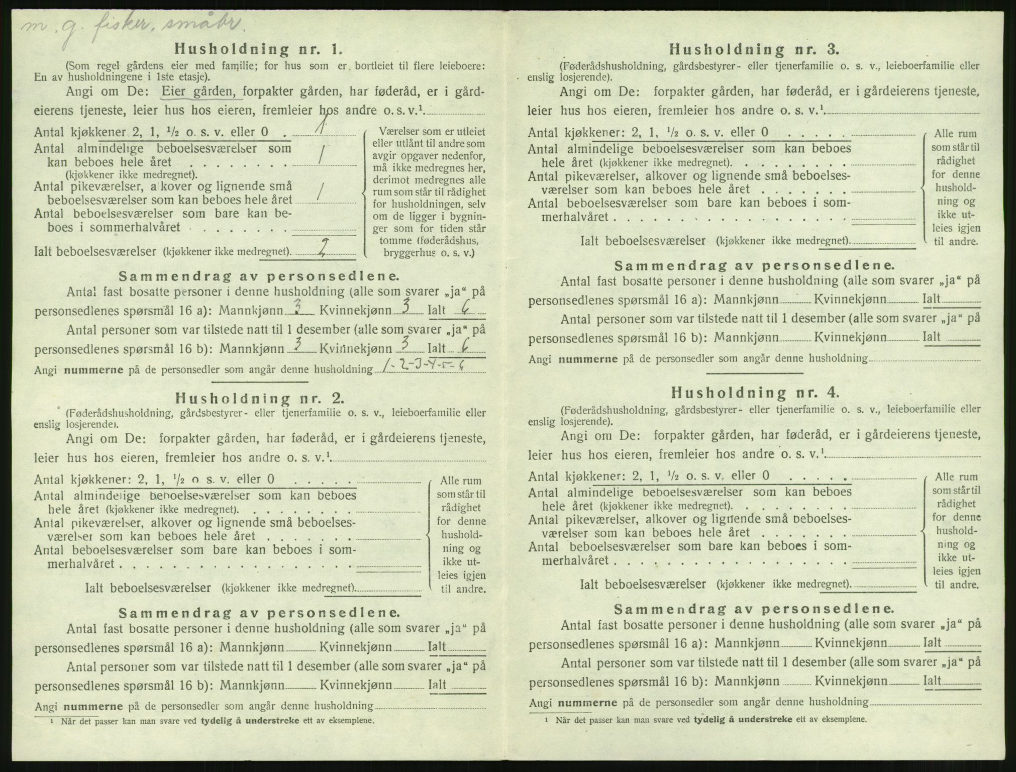 SAT, 1920 census for Edøy, 1920, p. 117