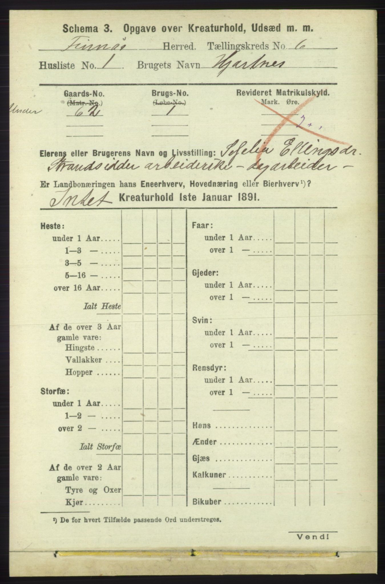 RA, 1891 census for 1218 Finnås, 1891, p. 6624