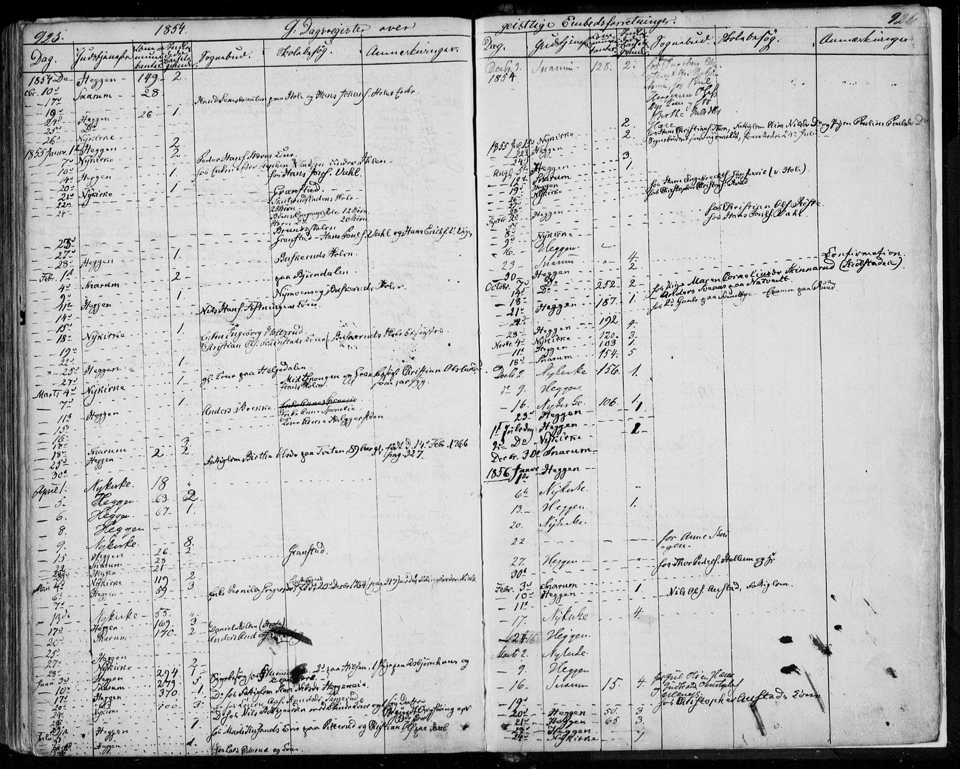 Modum kirkebøker, AV/SAKO-A-234/F/Fa/L0008: Parish register (official) no. 8, 1851-1859, p. 925-926