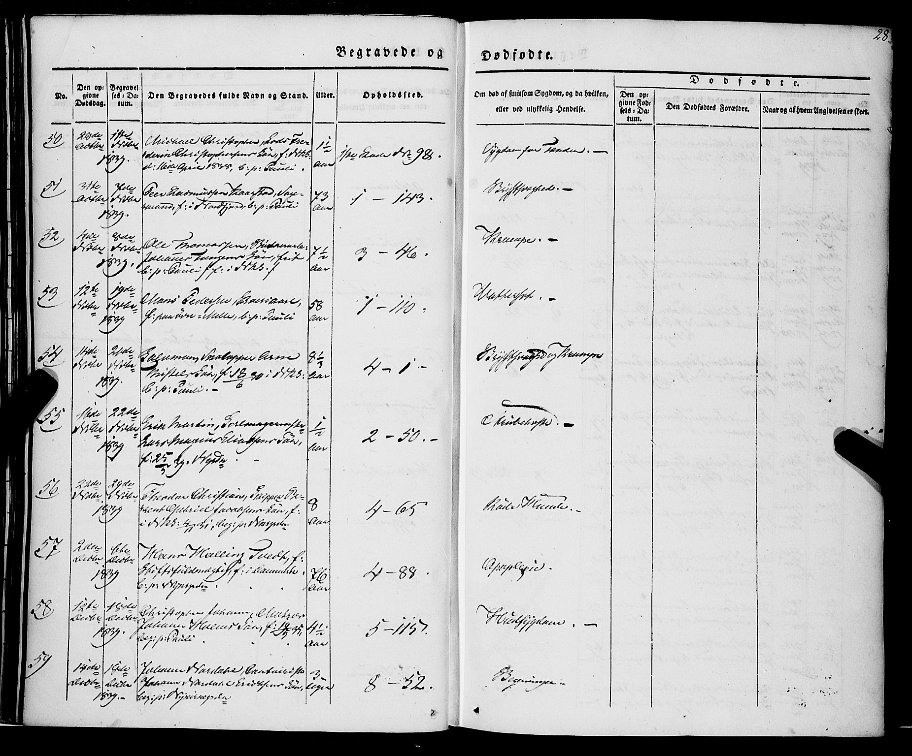 Nykirken Sokneprestembete, AV/SAB-A-77101/H/Haa/L0041: Parish register (official) no. E 1, 1833-1850, p. 28