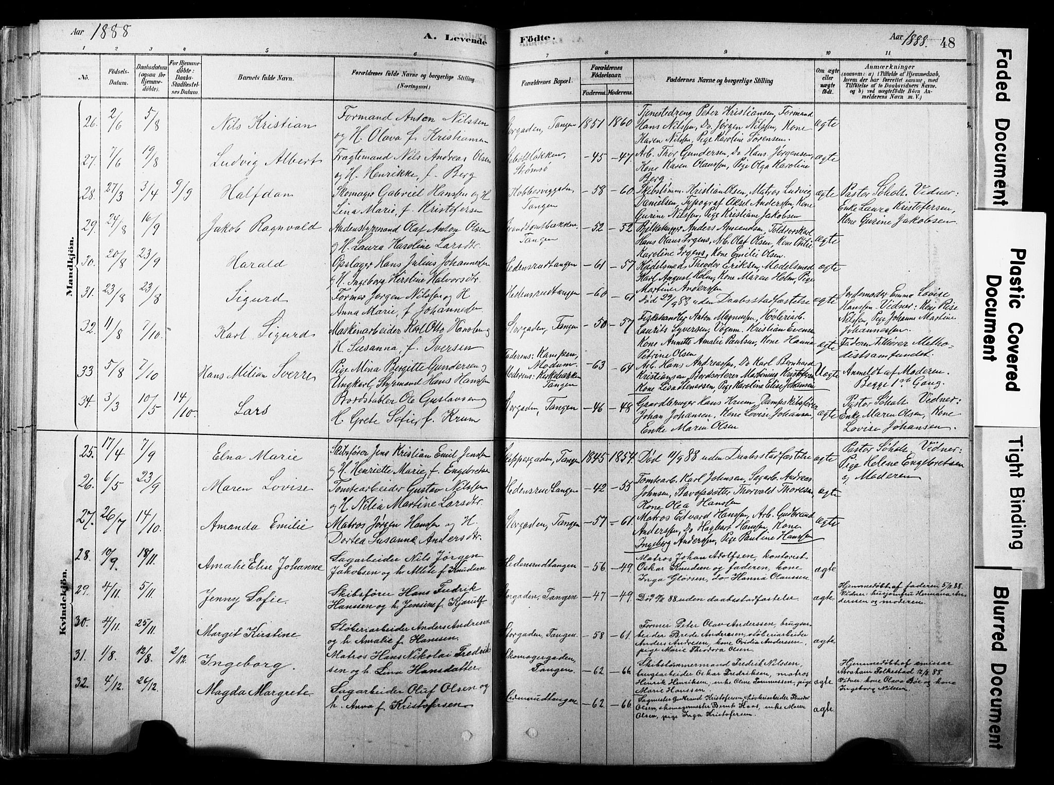 Strømsø kirkebøker, SAKO/A-246/F/Fb/L0006: Parish register (official) no. II 6, 1879-1910, p. 48