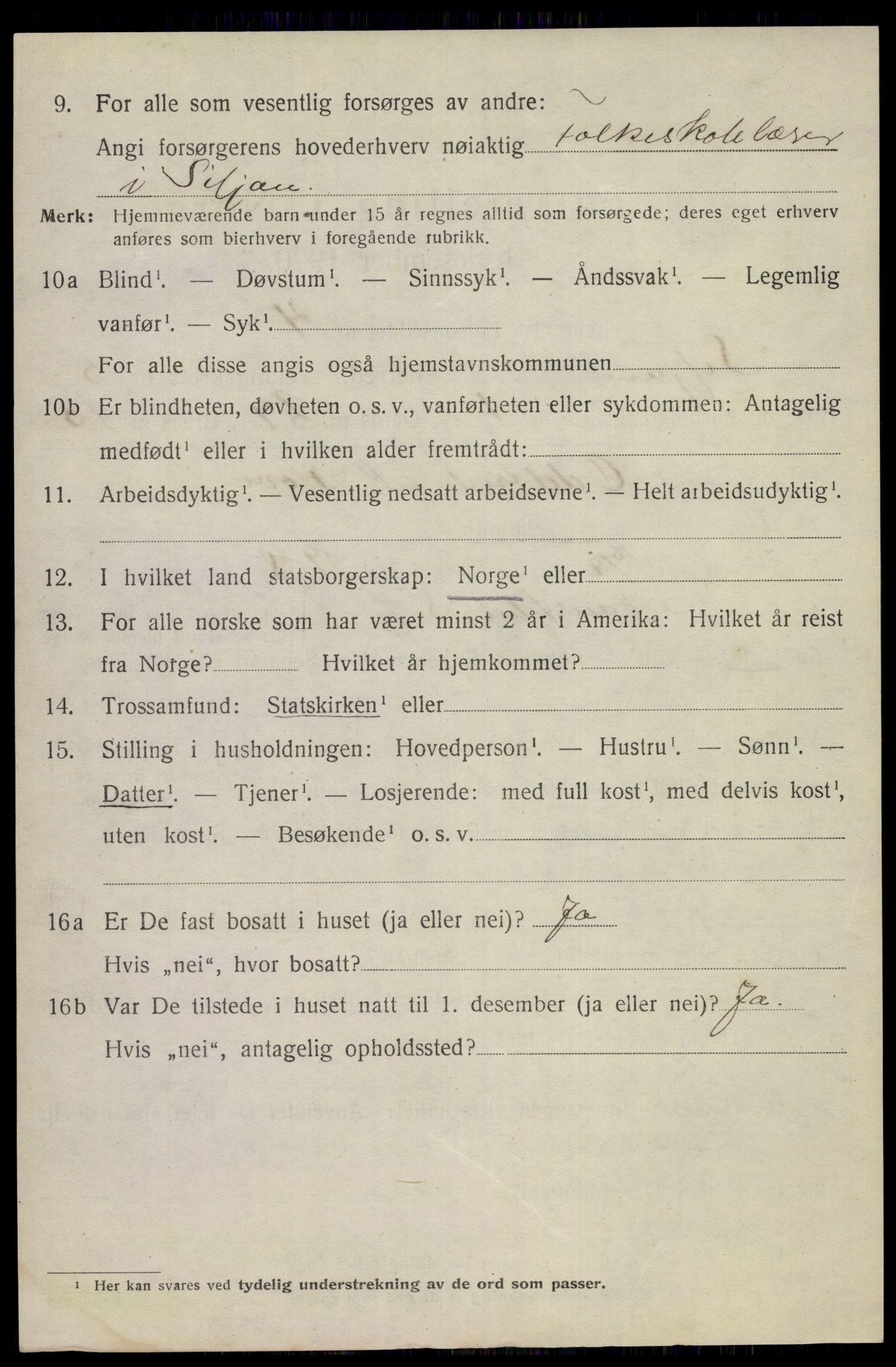 SAKO, 1920 census for Siljan, 1920, p. 2378