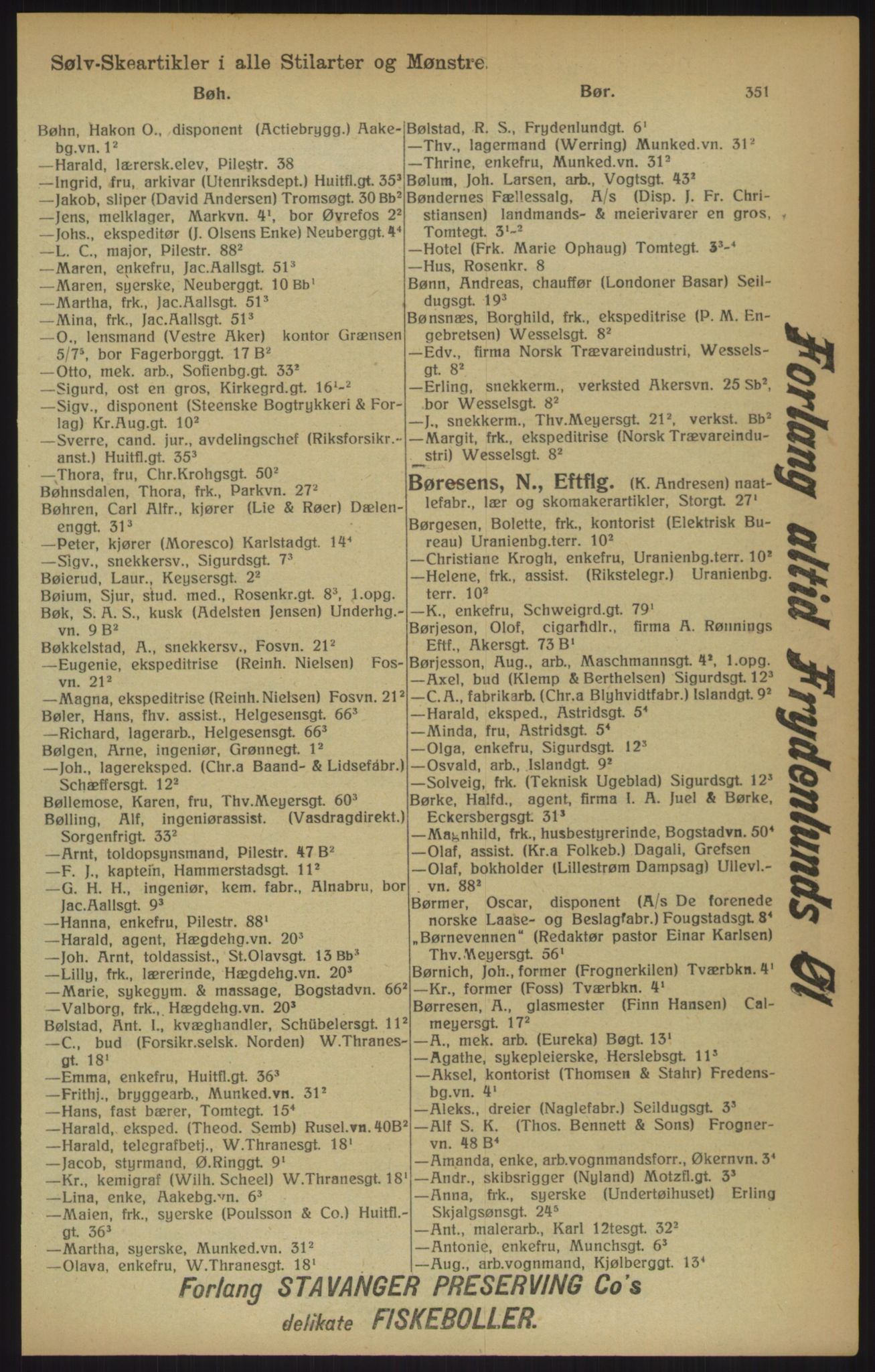 Kristiania/Oslo adressebok, PUBL/-, 1915, p. 351