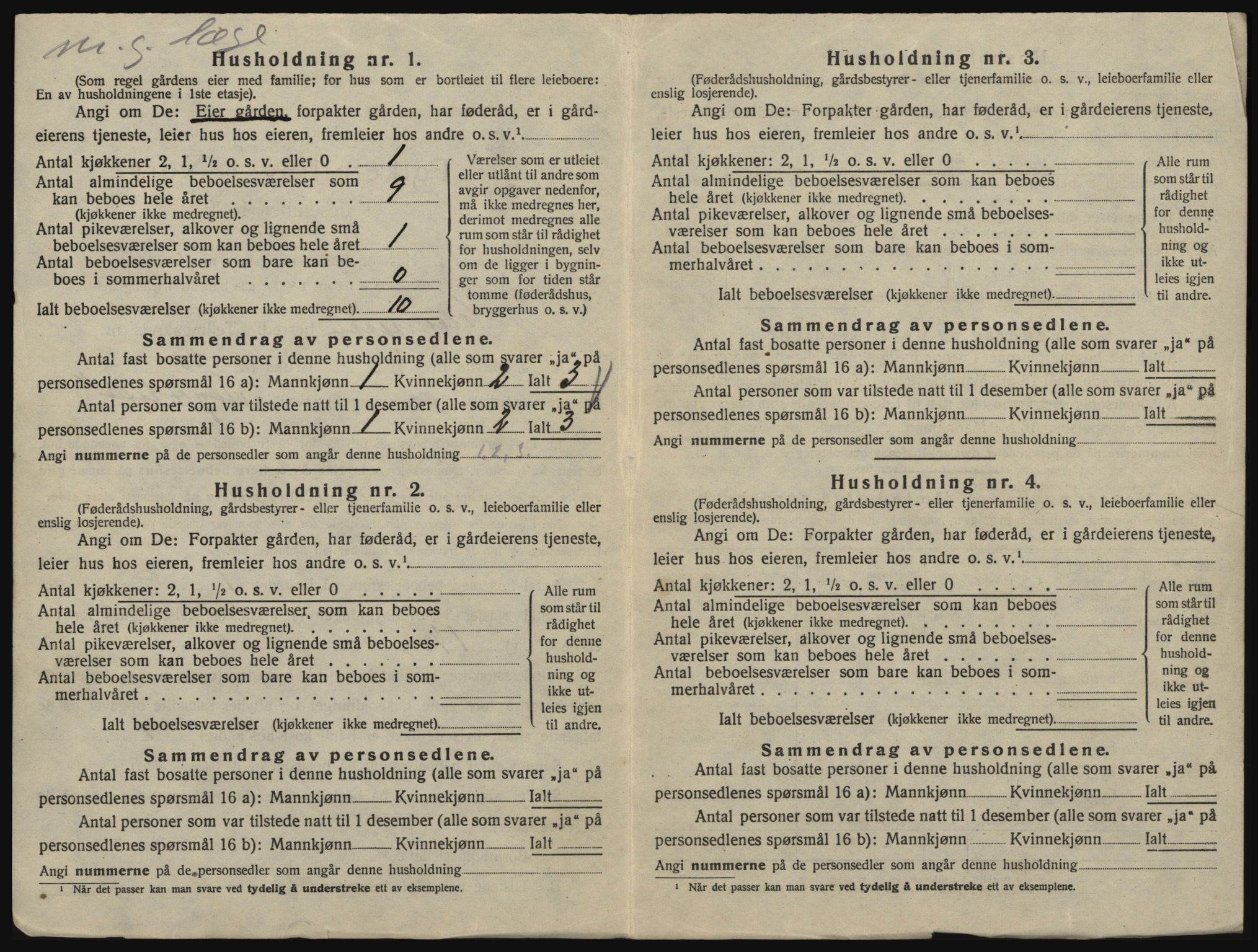 SAO, 1920 census for Glemmen, 1920, p. 1926