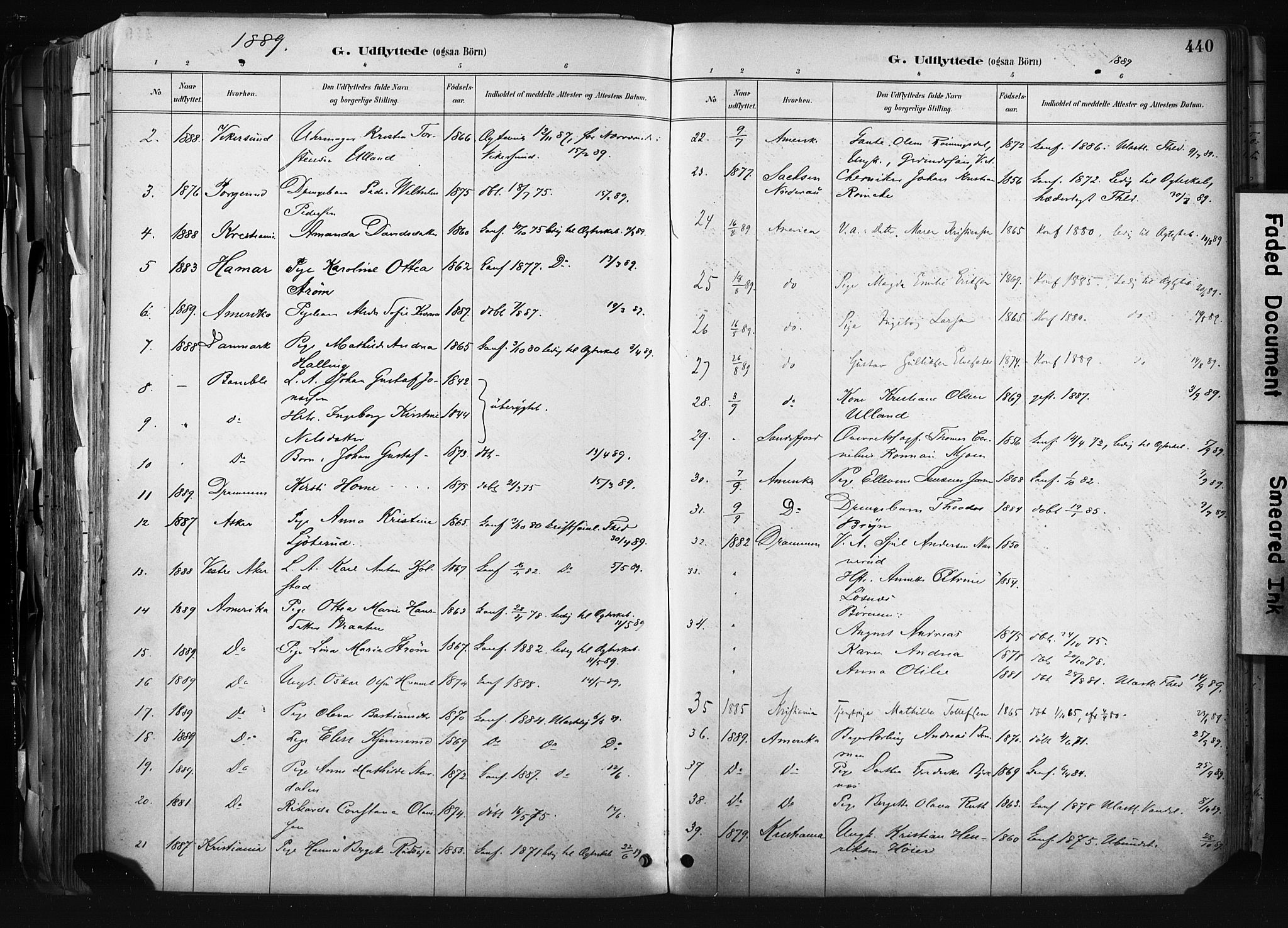 Kongsberg kirkebøker, AV/SAKO-A-22/F/Fb/L0002: Parish register (official) no. II 2, 1886-1896, p. 440