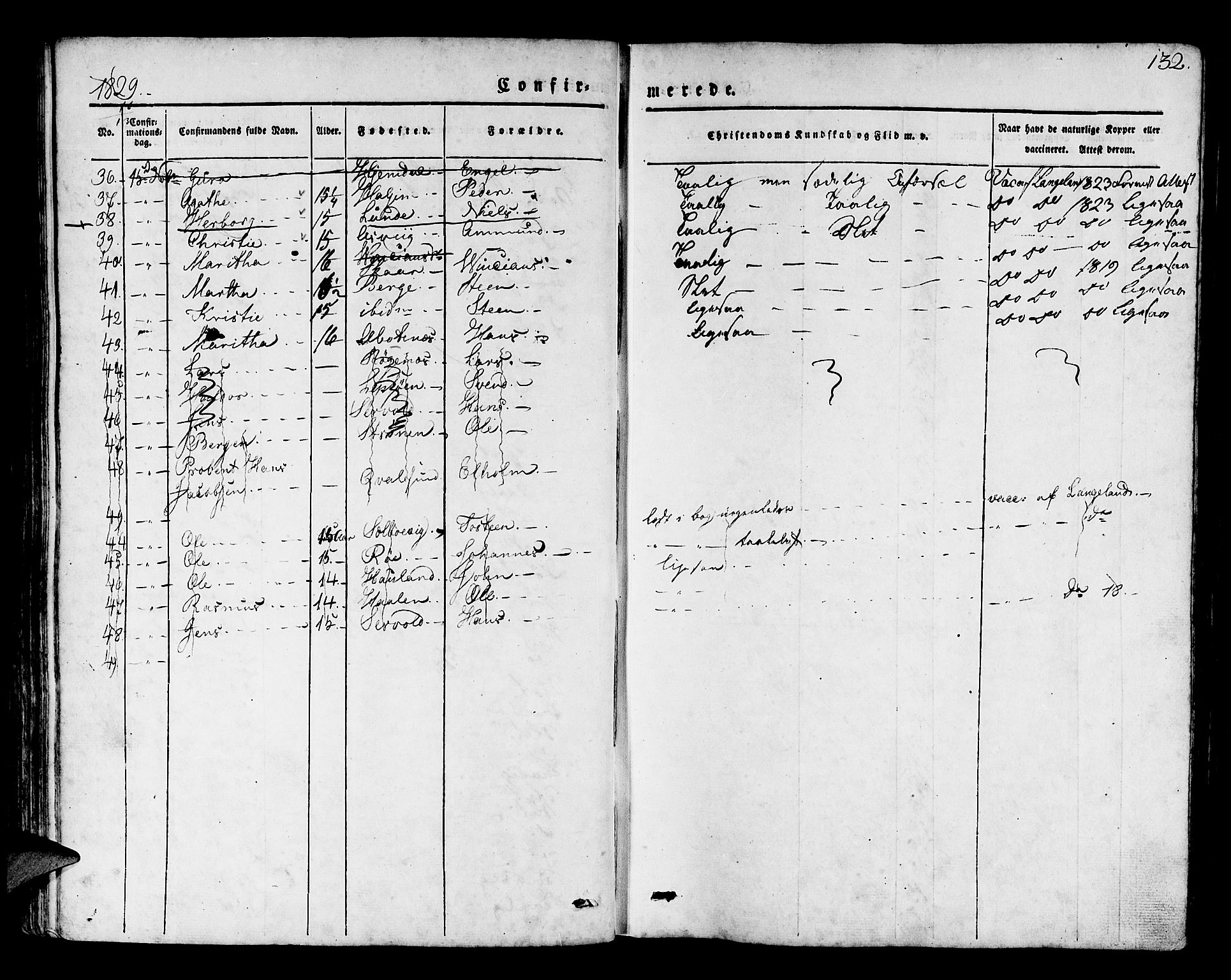 Os sokneprestembete, AV/SAB-A-99929: Parish register (official) no. A 14, 1826-1839, p. 132