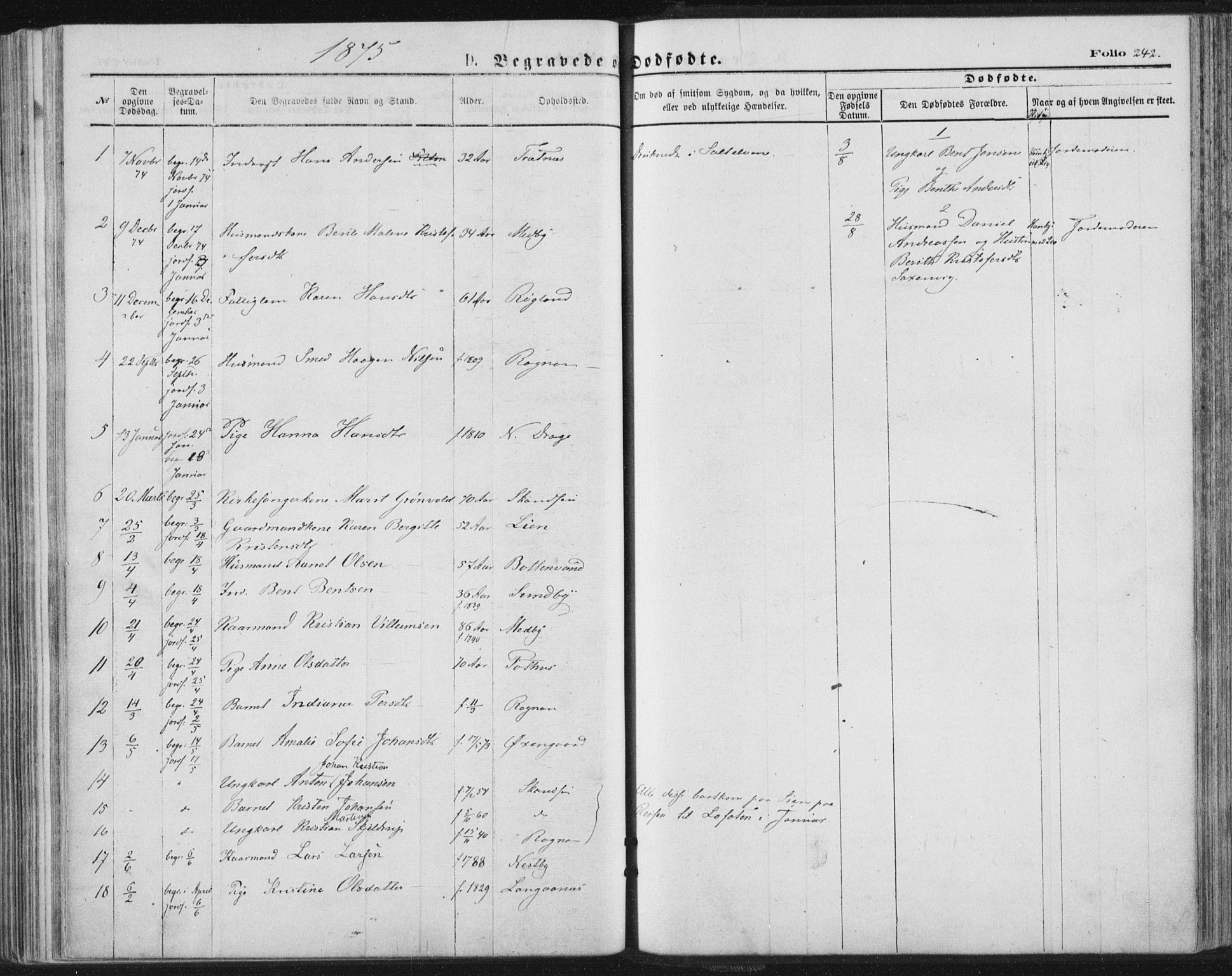 Ministerialprotokoller, klokkerbøker og fødselsregistre - Nordland, SAT/A-1459/847/L0668: Parish register (official) no. 847A08, 1872-1886, p. 242