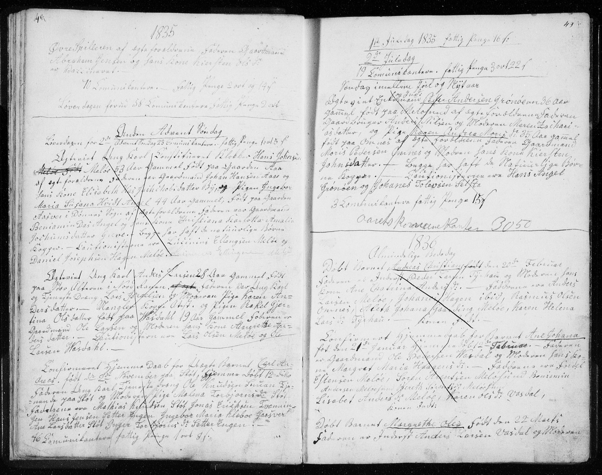 Ministerialprotokoller, klokkerbøker og fødselsregistre - Nordland, AV/SAT-A-1459/843/L0632: Parish register (copy) no. 843C01, 1833-1853, p. 48-49