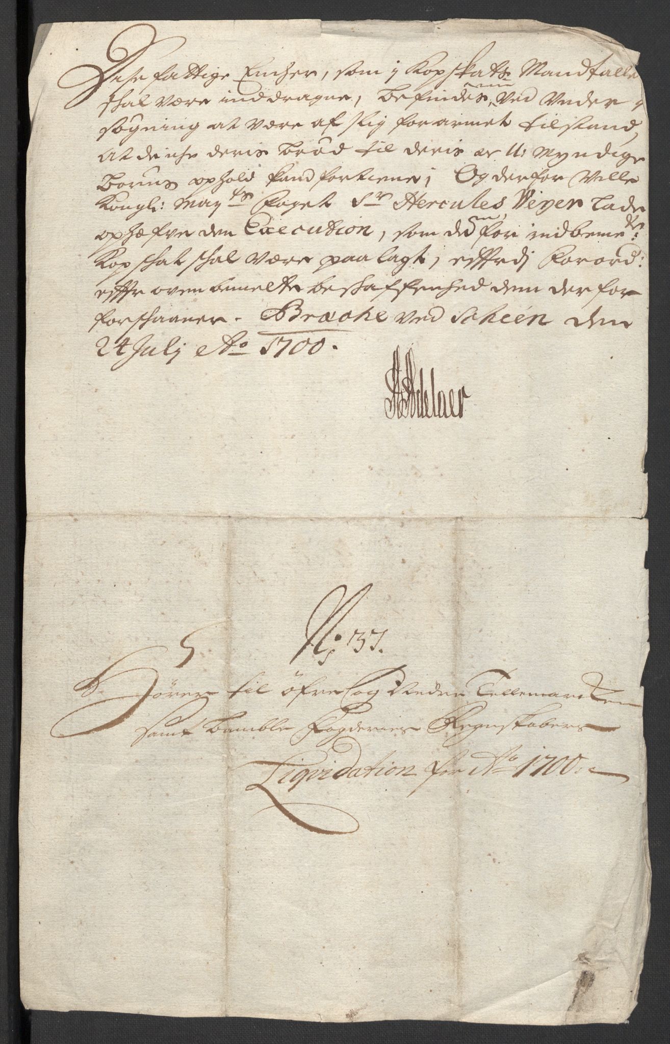 Rentekammeret inntil 1814, Reviderte regnskaper, Fogderegnskap, RA/EA-4092/R36/L2104: Fogderegnskap Øvre og Nedre Telemark og Bamble, 1700, p. 527