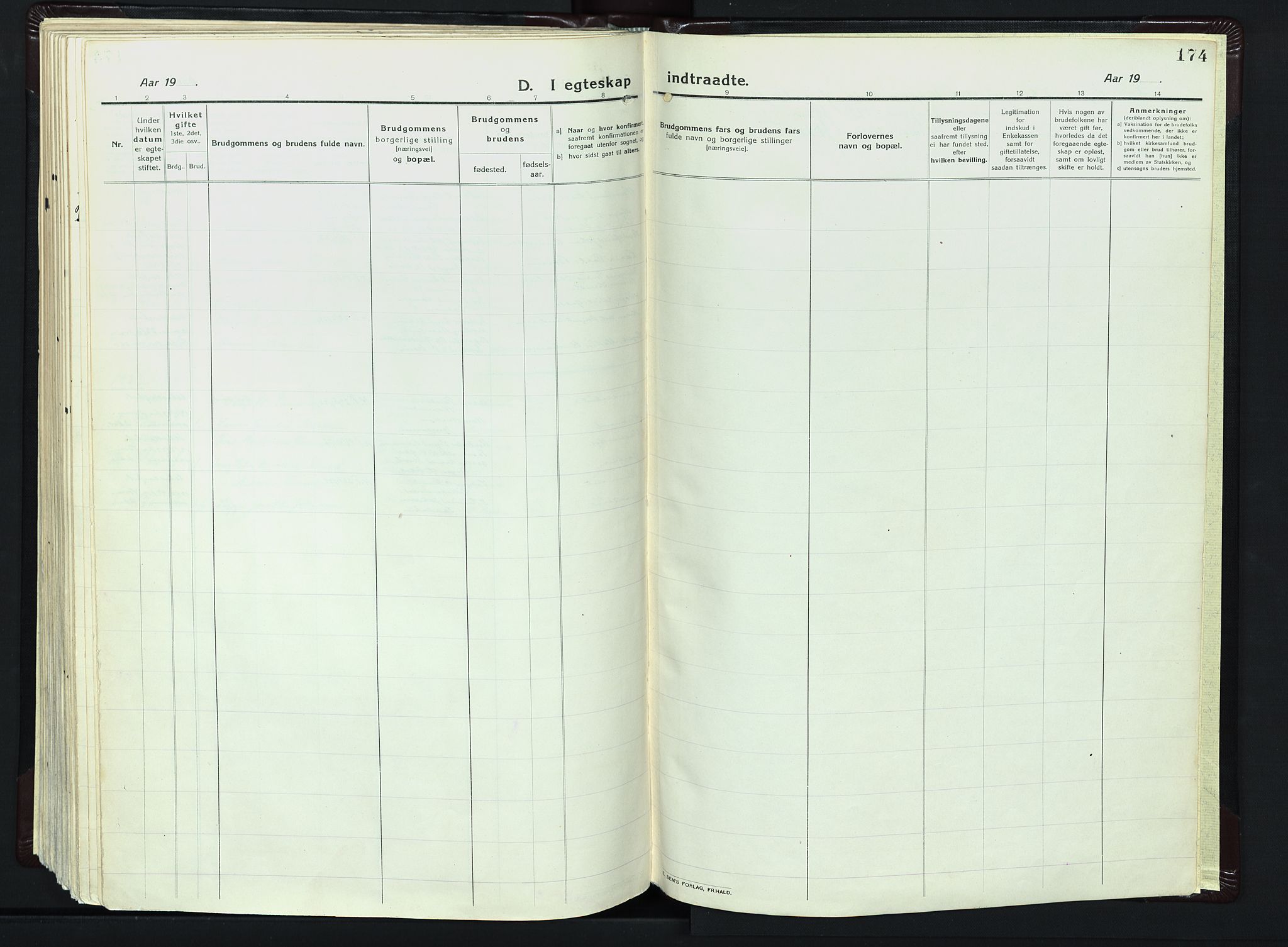 Vestre Bærum prestekontor Kirkebøker, SAO/A-10209a/F/Fa/L0003: Parish register (official) no. 3, 1916-1930, p. 174