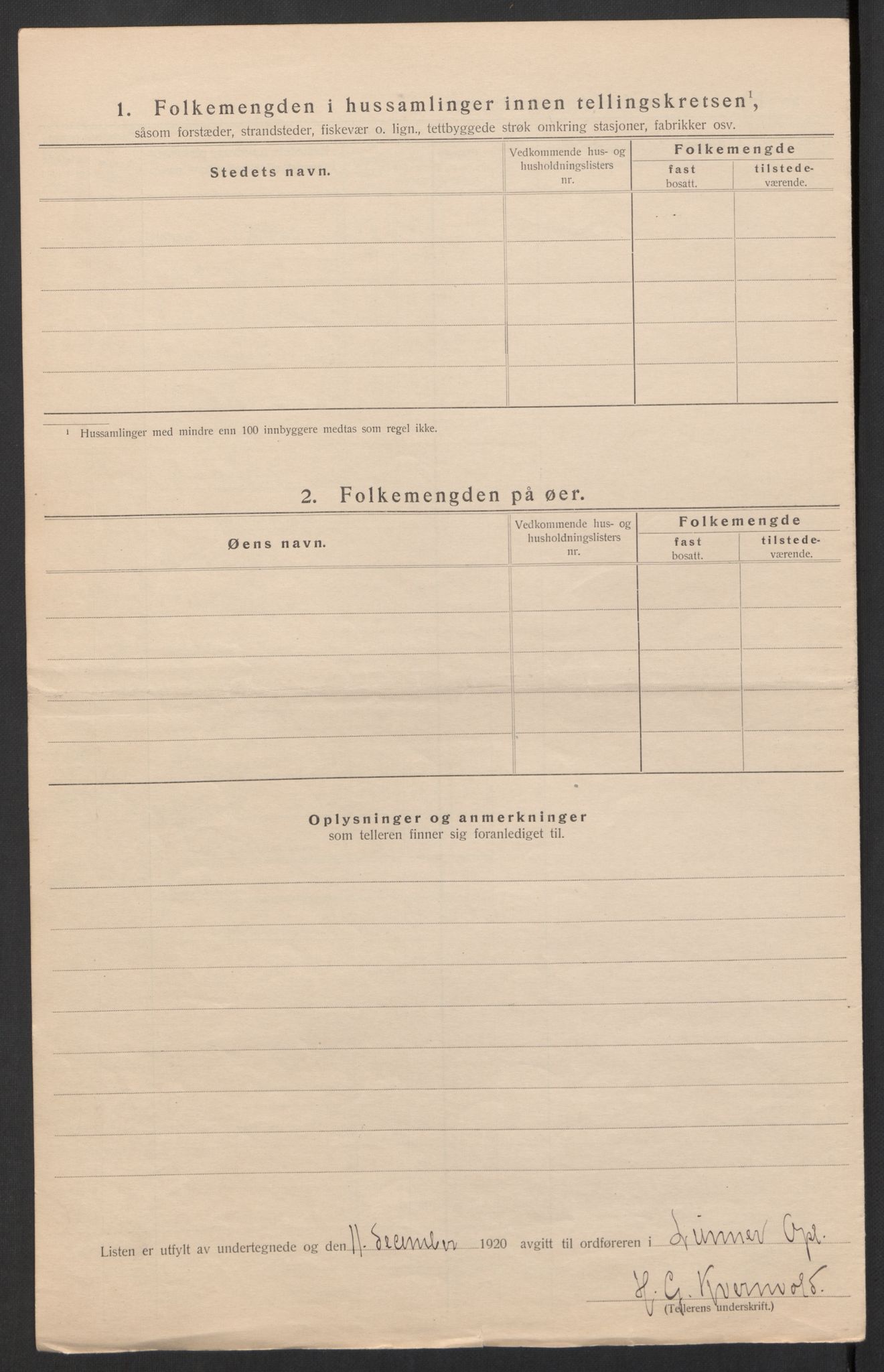 SAH, 1920 census for Lunner, 1920, p. 15