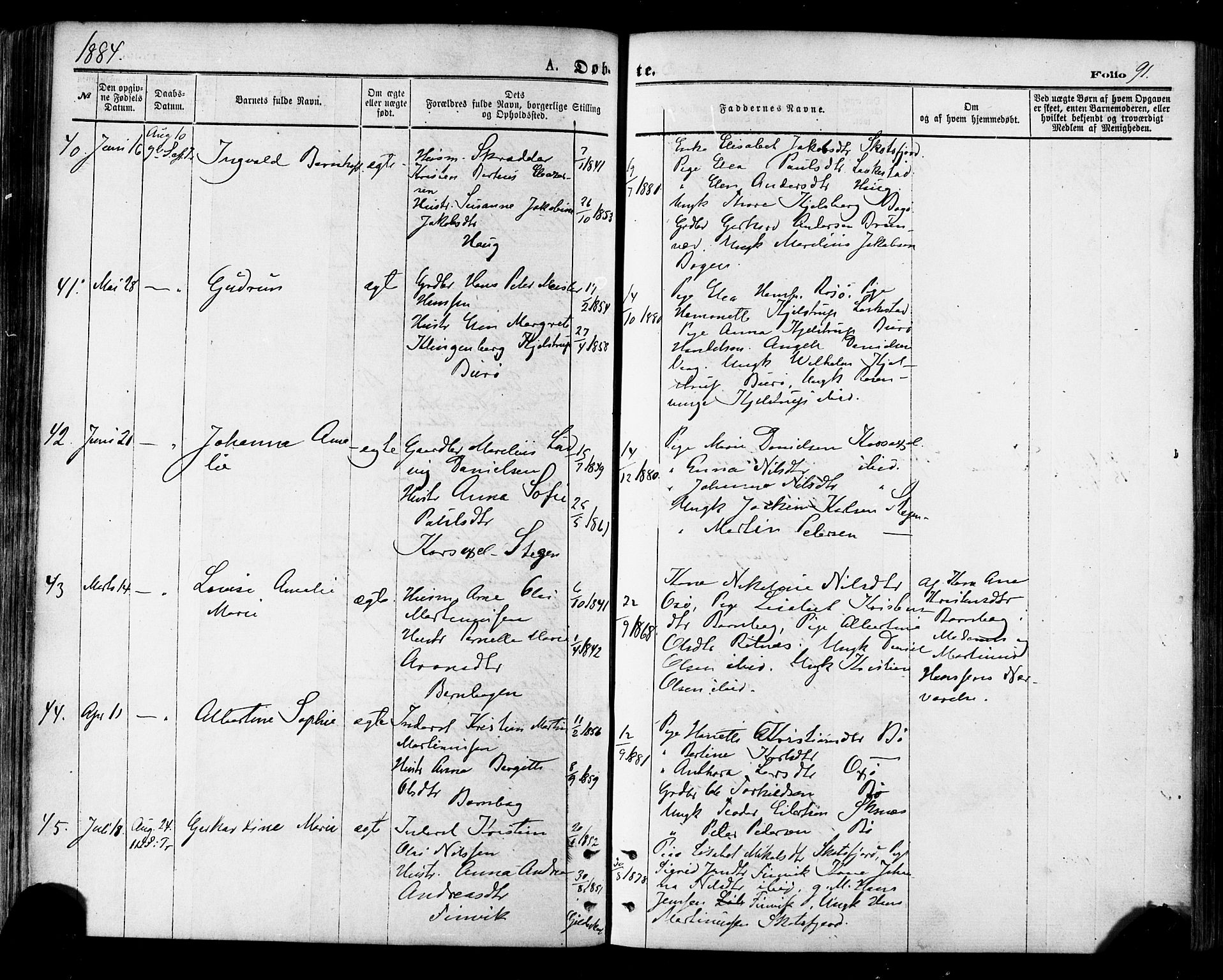 Ministerialprotokoller, klokkerbøker og fødselsregistre - Nordland, AV/SAT-A-1459/855/L0802: Parish register (official) no. 855A10, 1875-1886, p. 91