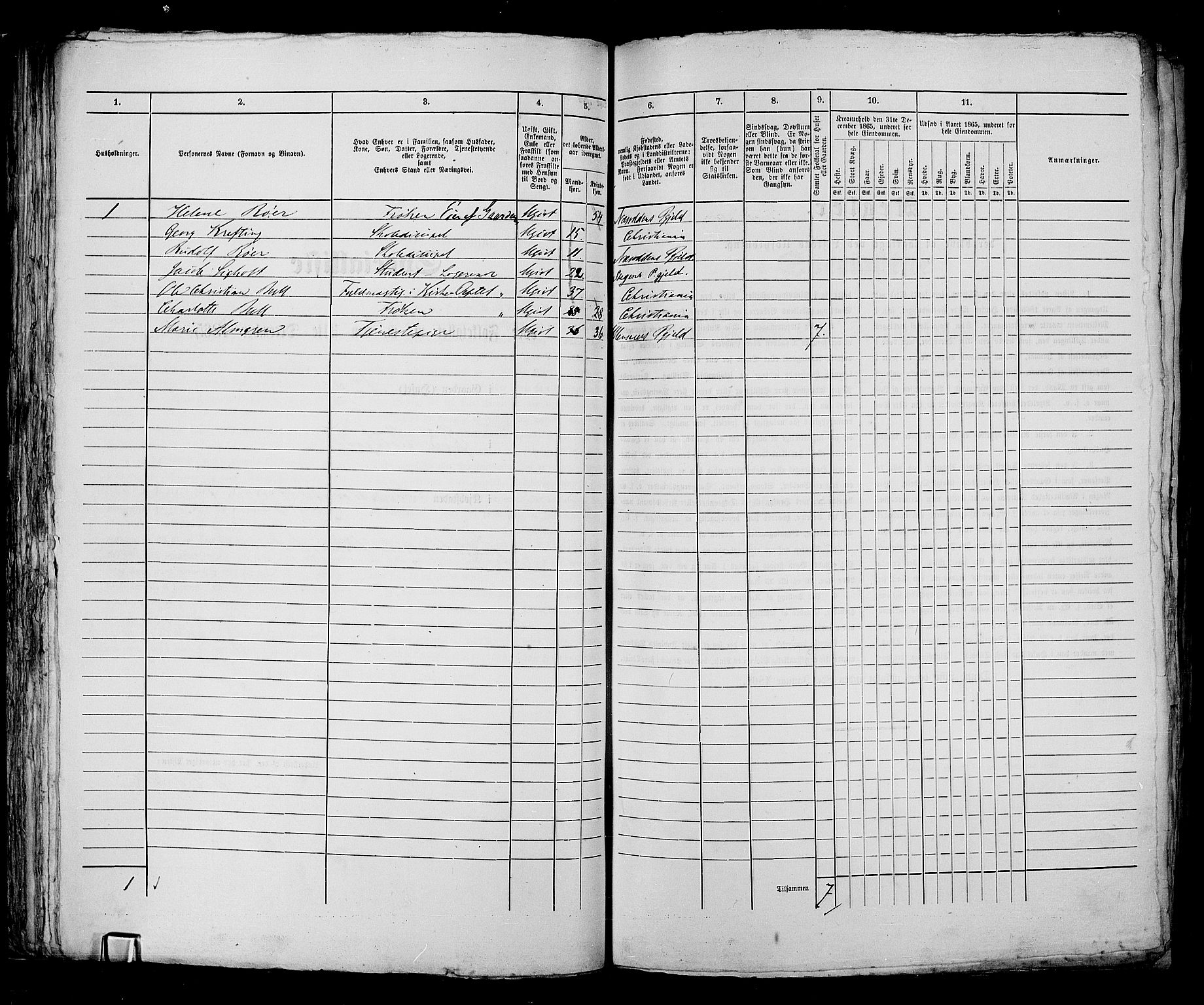 RA, 1865 census for Kristiania, 1865, p. 1764