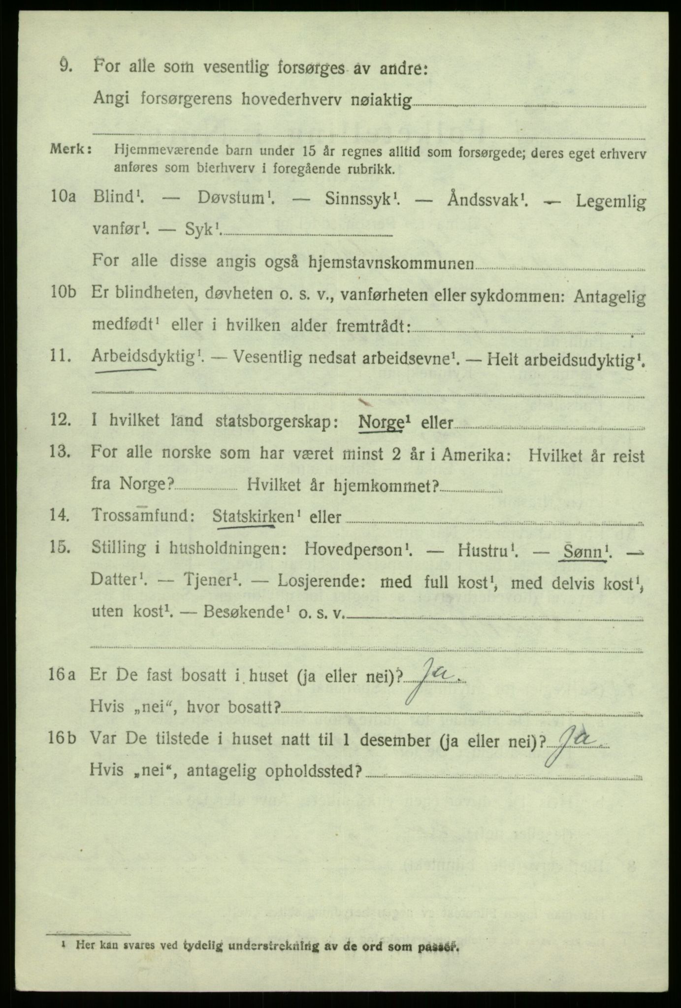 SAB, 1920 census for Sogndal, 1920, p. 6612