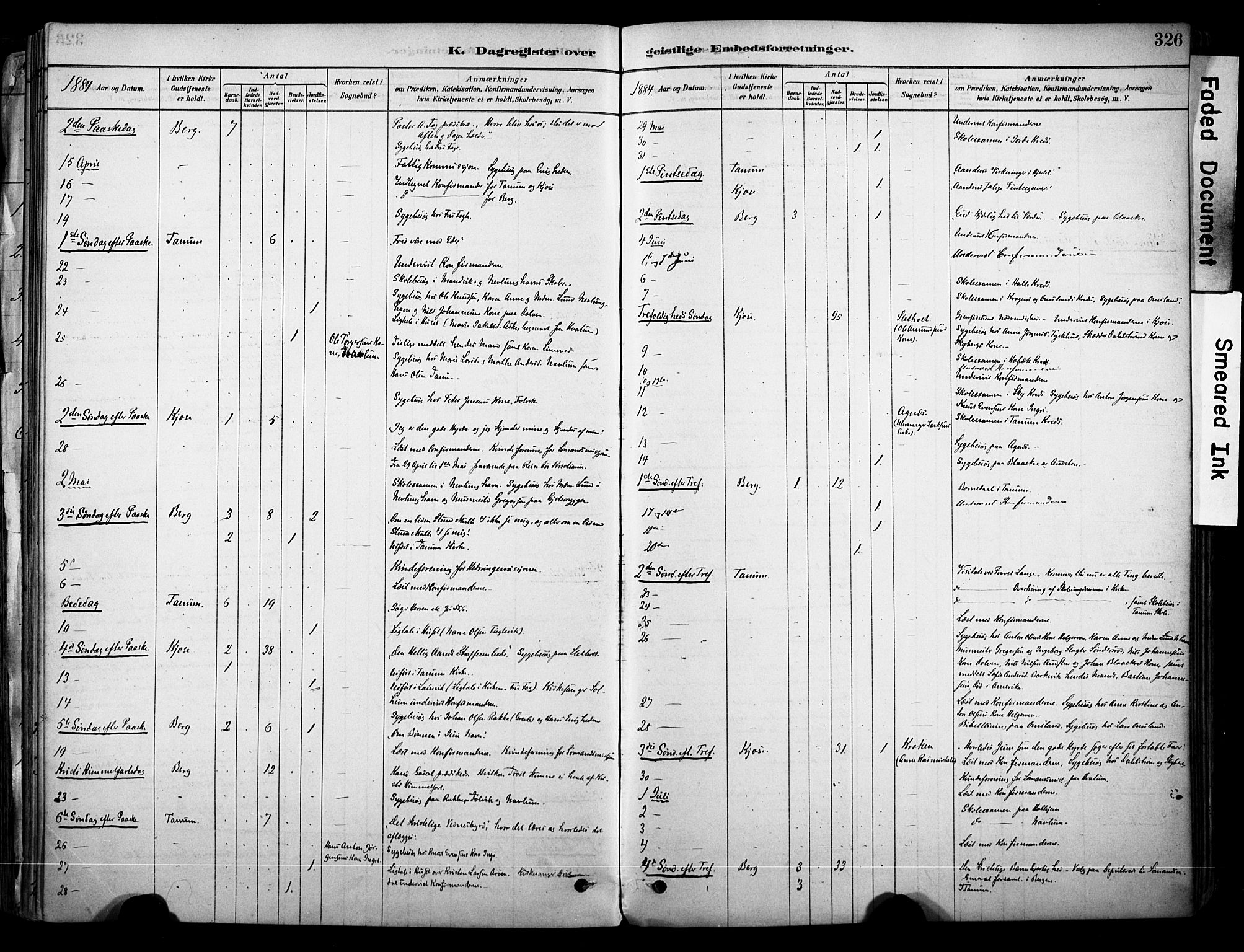 Brunlanes kirkebøker, AV/SAKO-A-342/F/Fc/L0001: Parish register (official) no. III 1, 1878-1899, p. 326