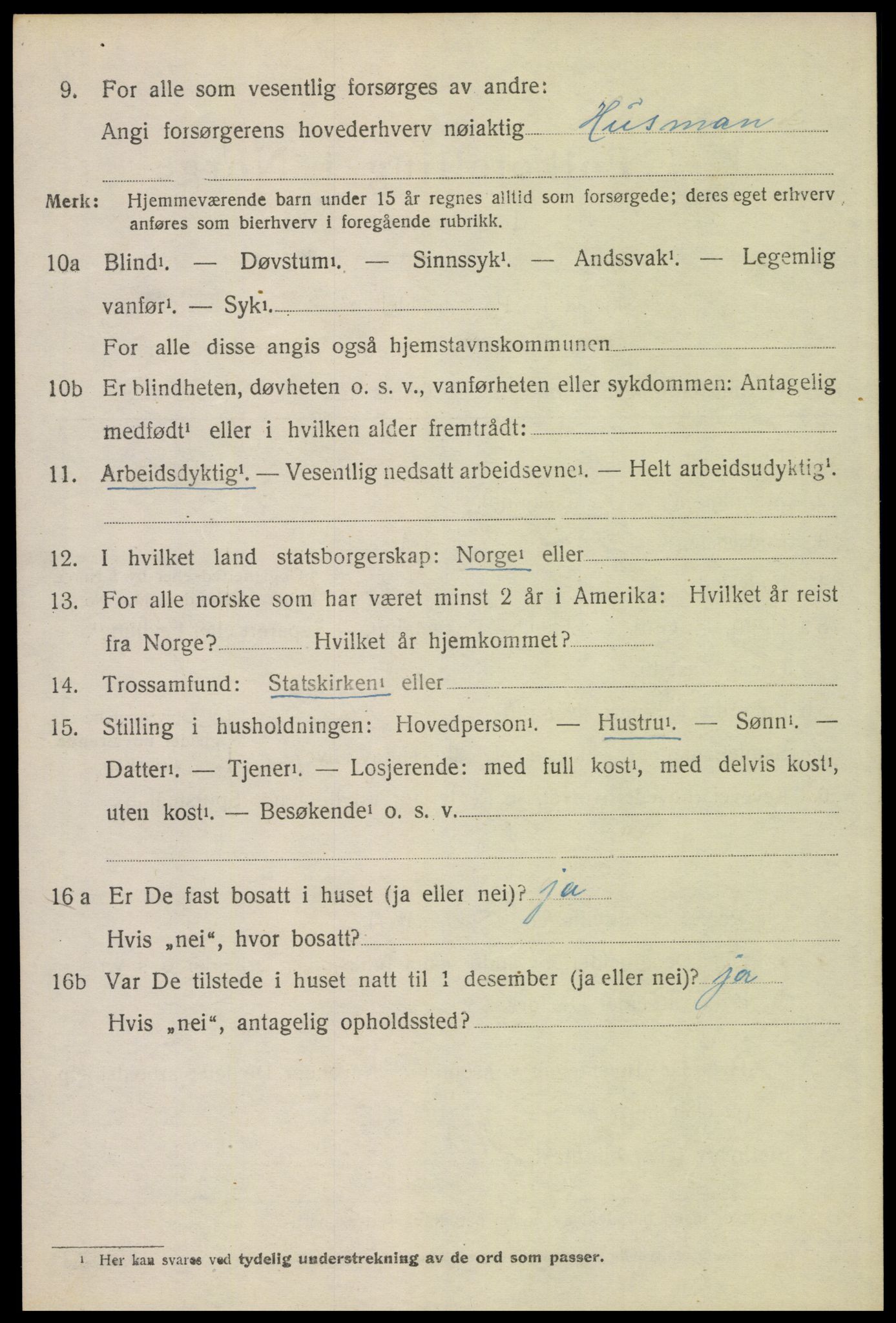 SAH, 1920 census for Trysil, 1920, p. 12728