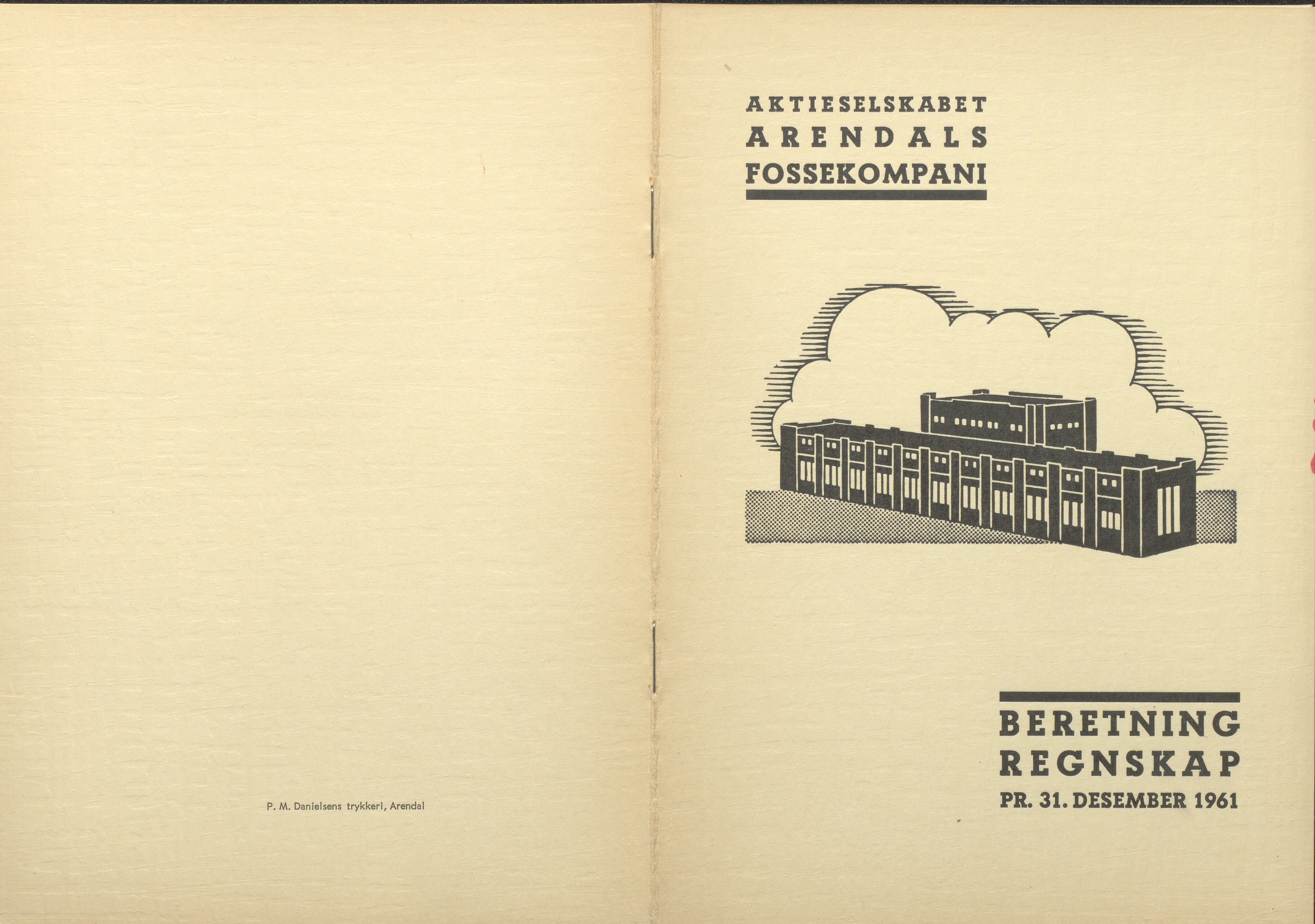 Arendals Fossekompani, AAKS/PA-2413/X/X01/L0001/0012: Beretninger, regnskap, balansekonto, gevinst- og tapskonto / Beretning, regnskap 1945 - 1962, 1945-1962, p. 100