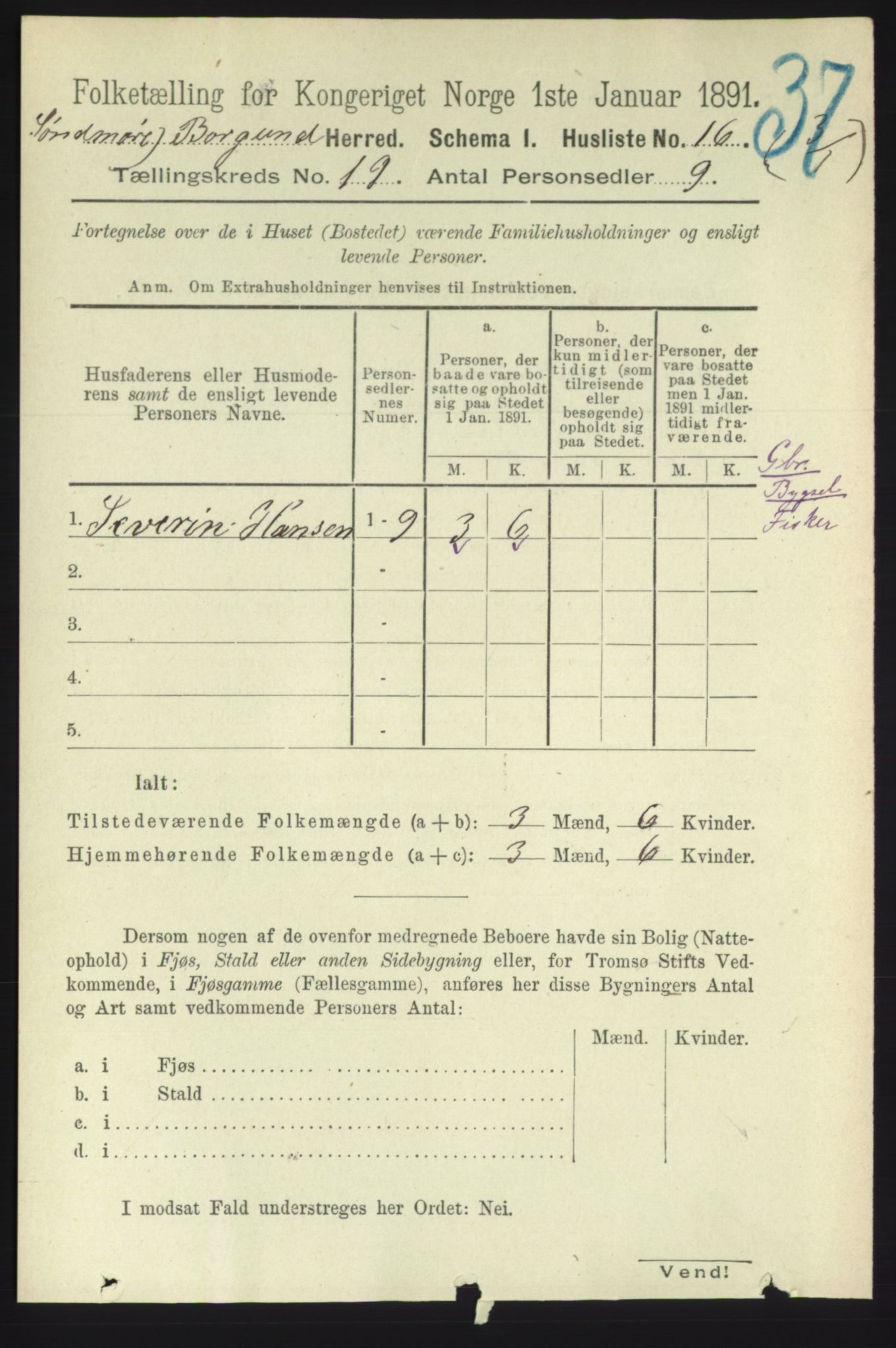 RA, 1891 census for 1531 Borgund, 1891, p. 5958