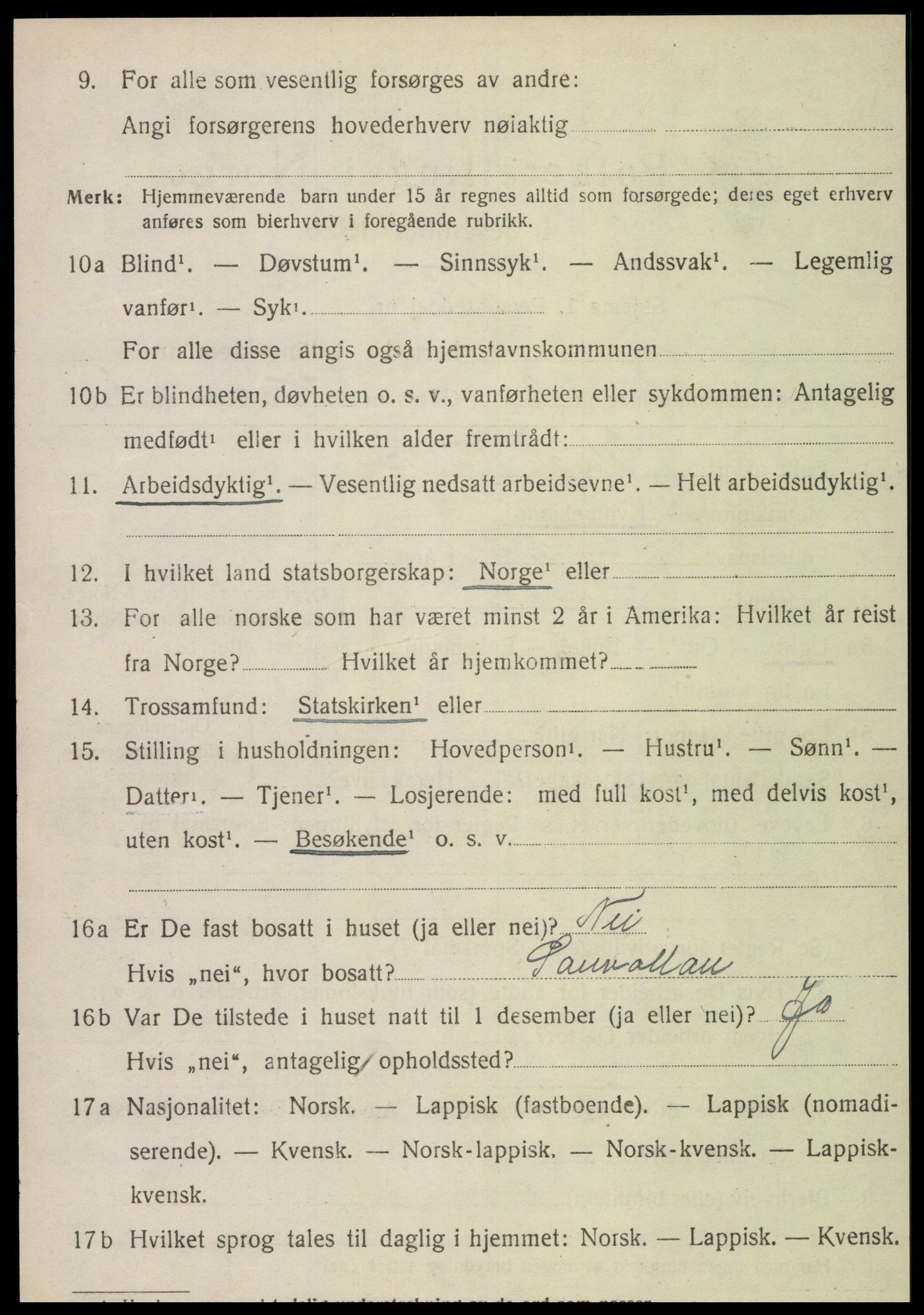 SAT, 1920 census for Røra, 1920, p. 1538